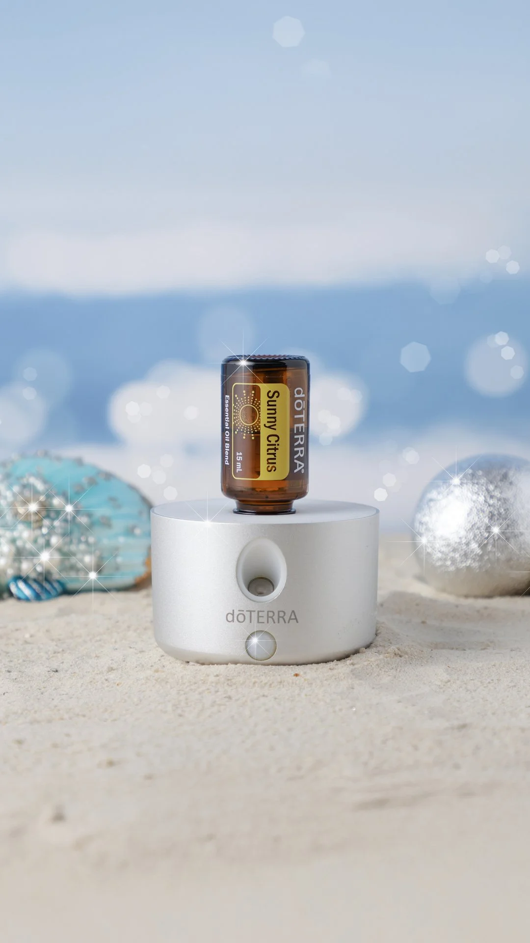 doTERRA Bubble Diffuser Lustre Bundle w/ Sunny Citrus Oil Blend 15ml