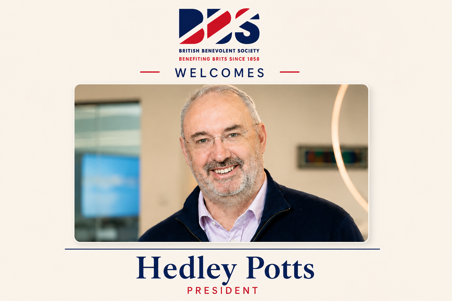 BBS Welcomes Hedley Potts as President