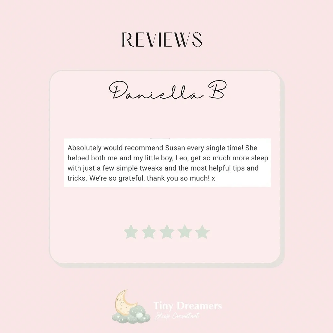 Review time! ✨💕
 
I love reading reviews and seeing how I&rsquo;ve been able to help families with sleep!

As a mum of two, I&rsquo;ve been there&mdash;not knowing when the sleep deprivation would end. I never imagined I&rsquo;d be lucky enough to h
