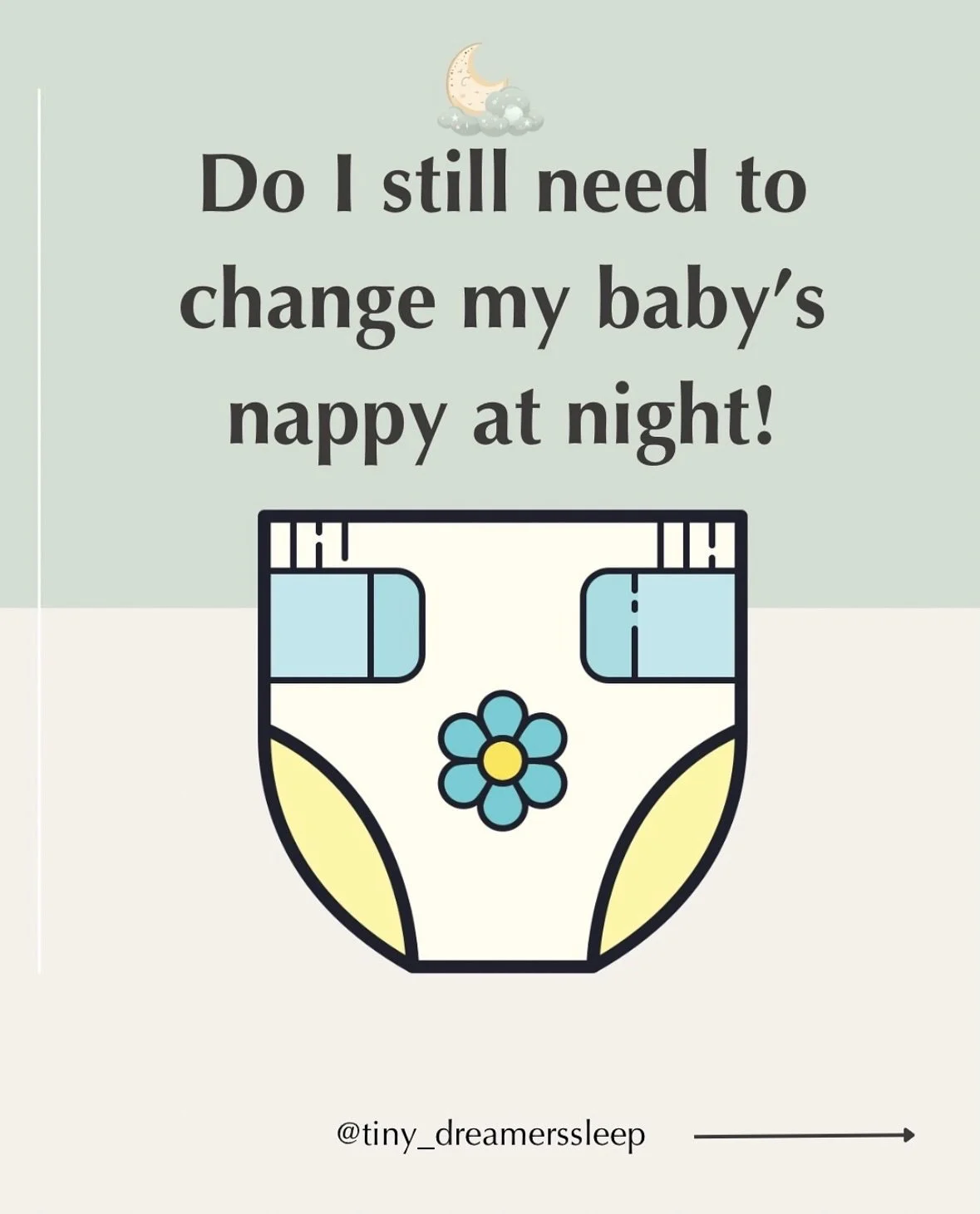 🍼 Do I Still Need to Change My Baby&rsquo;s Nappy at Night? 🤔💭

For your baby &amp; toddler sleep tips follow us @tiny_dreamerssleep 

Wondering if you should be waking your baby for a nappy change overnight? The truth is&mdash;it depends! If the 
