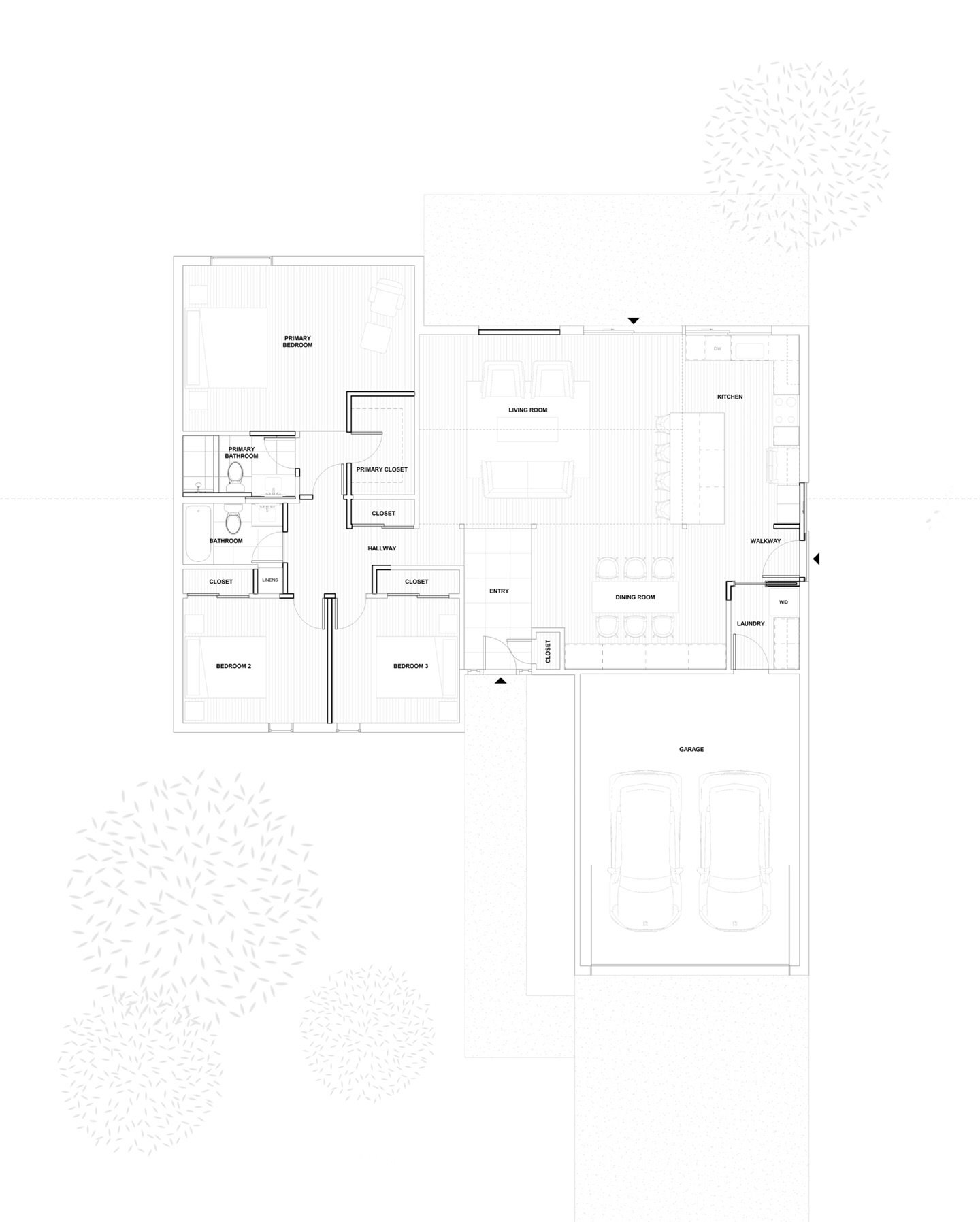 Our Terrace Trail remodel is a full-home interior renovation with a goal of opening up the 1970s segmented plan and incorporating a &ldquo;Japandi&rdquo; interior palette. Additionally, the master suite was reorganized to incorporate a fully enclosed