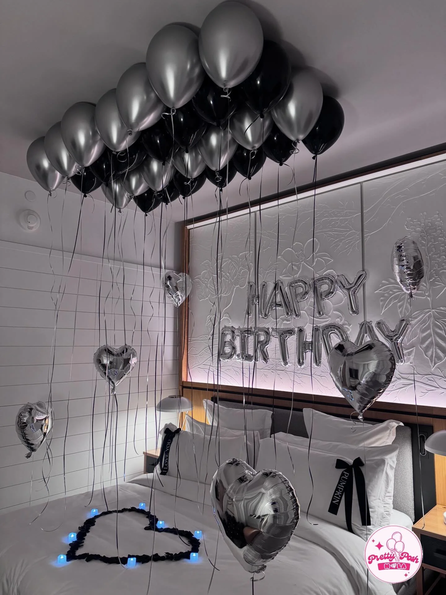 for him. 🩶 

#nolaballoons #neworleans #nolaevents #hoteldecor #romanticroom #hisbirthday #birthdaysetup #birthdaydecoration #nolahotels