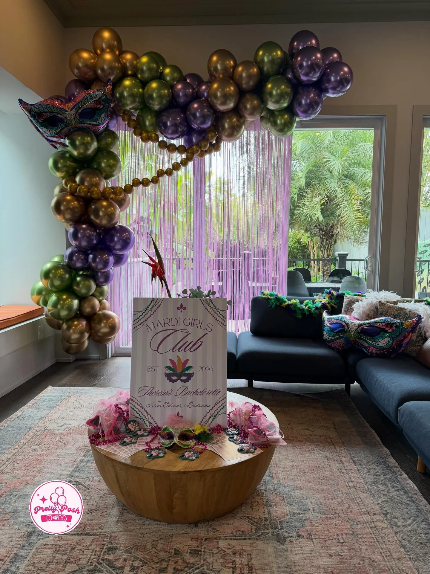 mardi girls club for theresa 💜💚⚜️👰🏾&zwj;♀️💍✨

new orleans themed bachelorette decor inspo
