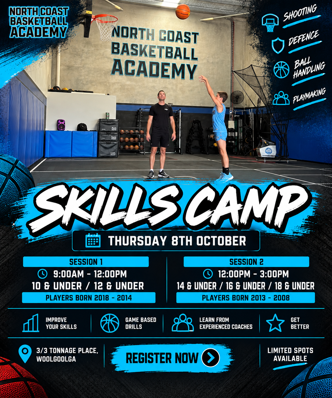 Woolgoolga - Skills Camp - 8th October (Warehouse)