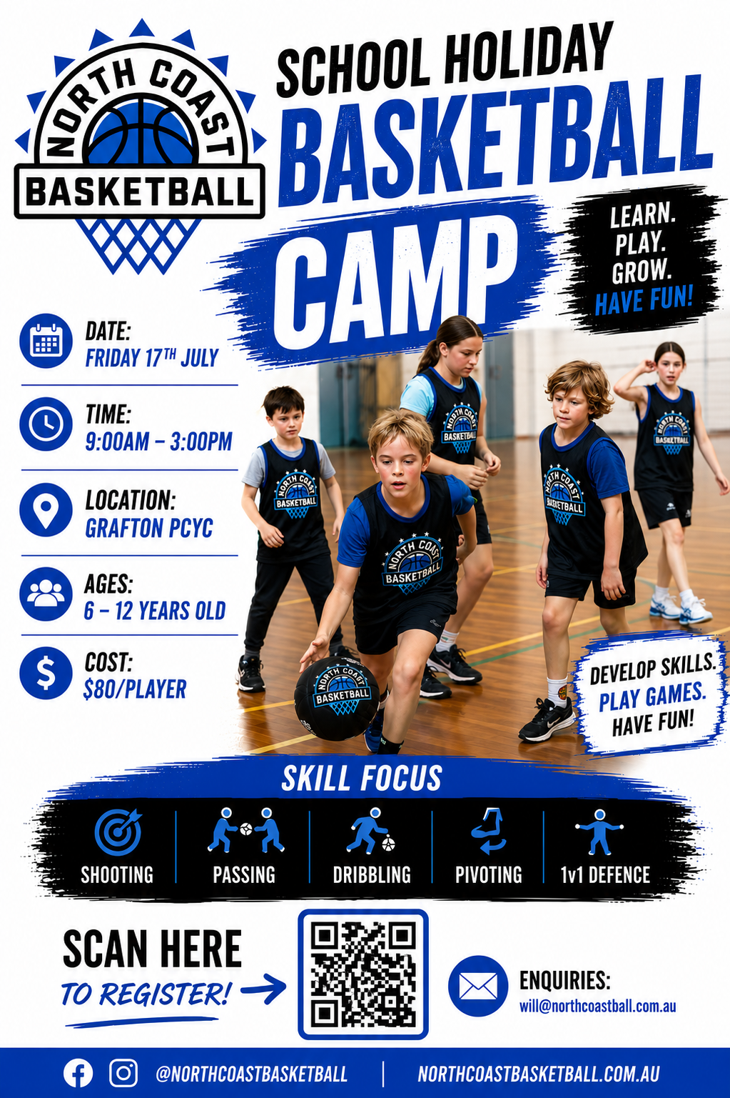 Grafton - Learn to Play - Fun Basketball Camp