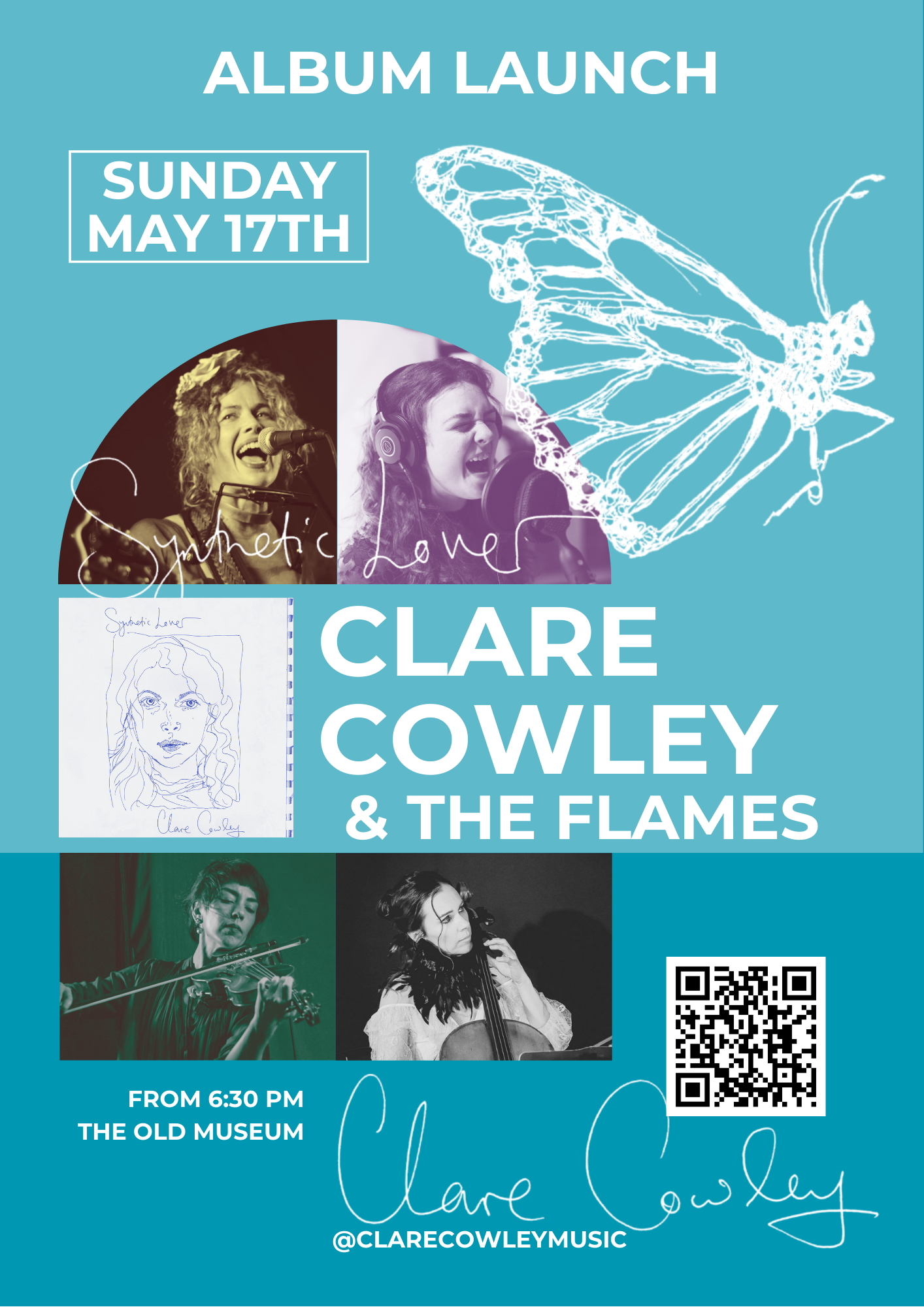 Clare Cowley &amp; the Flames – Synthetic Lover Album Launch