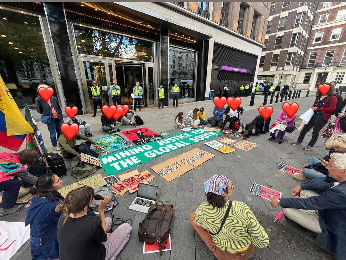 📢 London! Thank you to everyone who came out to Glencore&rsquo;s UK offices on the day of their AGM!

✊ We gathered for a workshop and shared knowledge about how this killer mega-mining corporation dispossesses and exploits workers and indigenous co