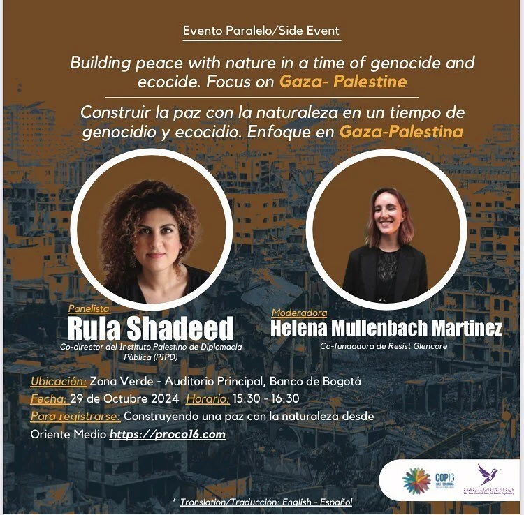 Construir la paz con la naturaleza en un tiempo de ecocidio y genocidio. Enfoque en Gaza - Palestina

Es impensable la &lsquo;paz con la naturaleza&rsquo; mientras hay un genocidio activo en Palestina, Libano, y otras partes del Levant. Hoy acompa&nt