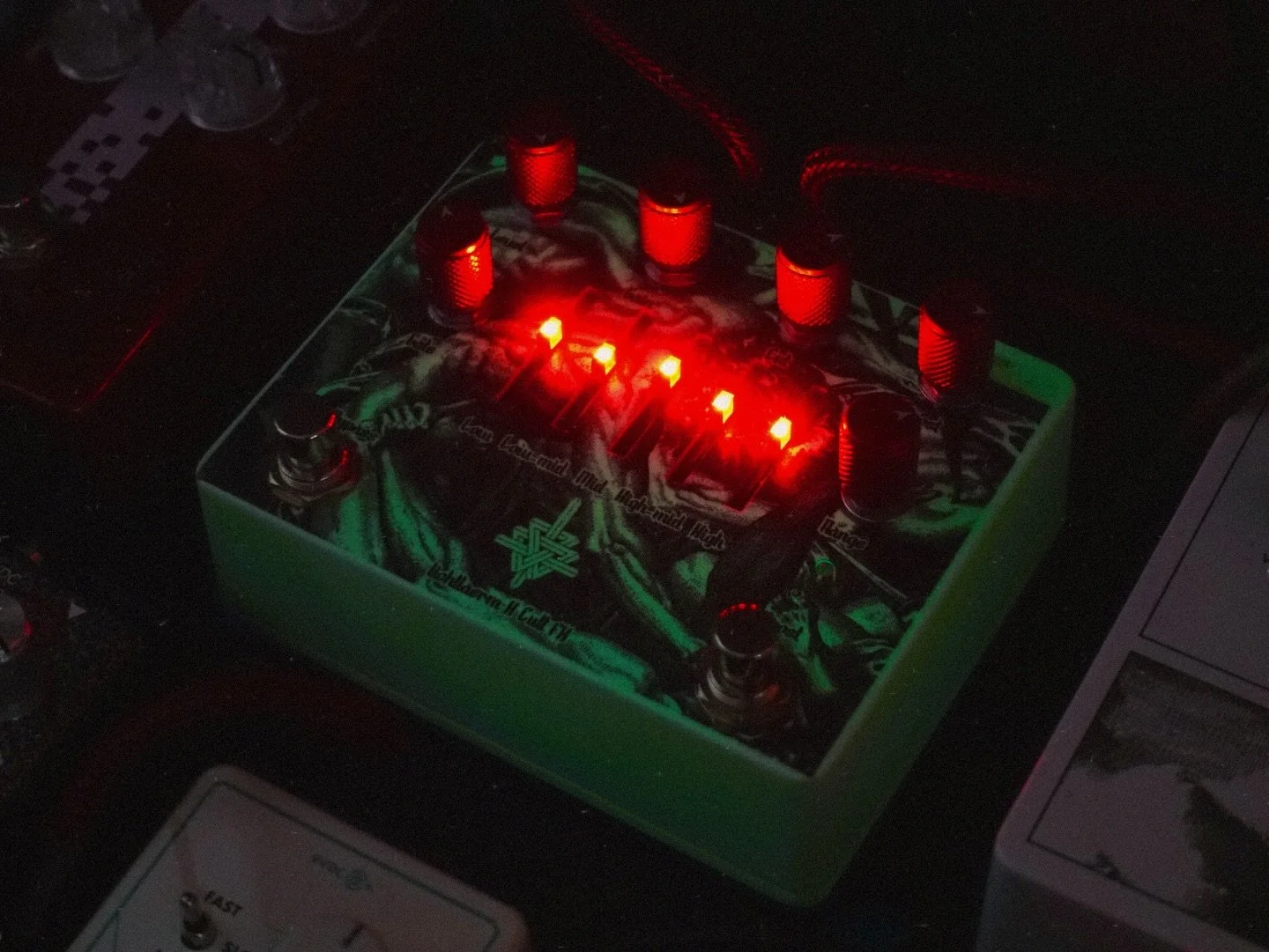 Cult FX wishes you a heavy new year with this short run of glow in the dark Total Distortion Worships.

This is still my favorite distortion pedal ever. Am I biased? I don't know, maybe. Have I played it religiously for the last two years? Most defin