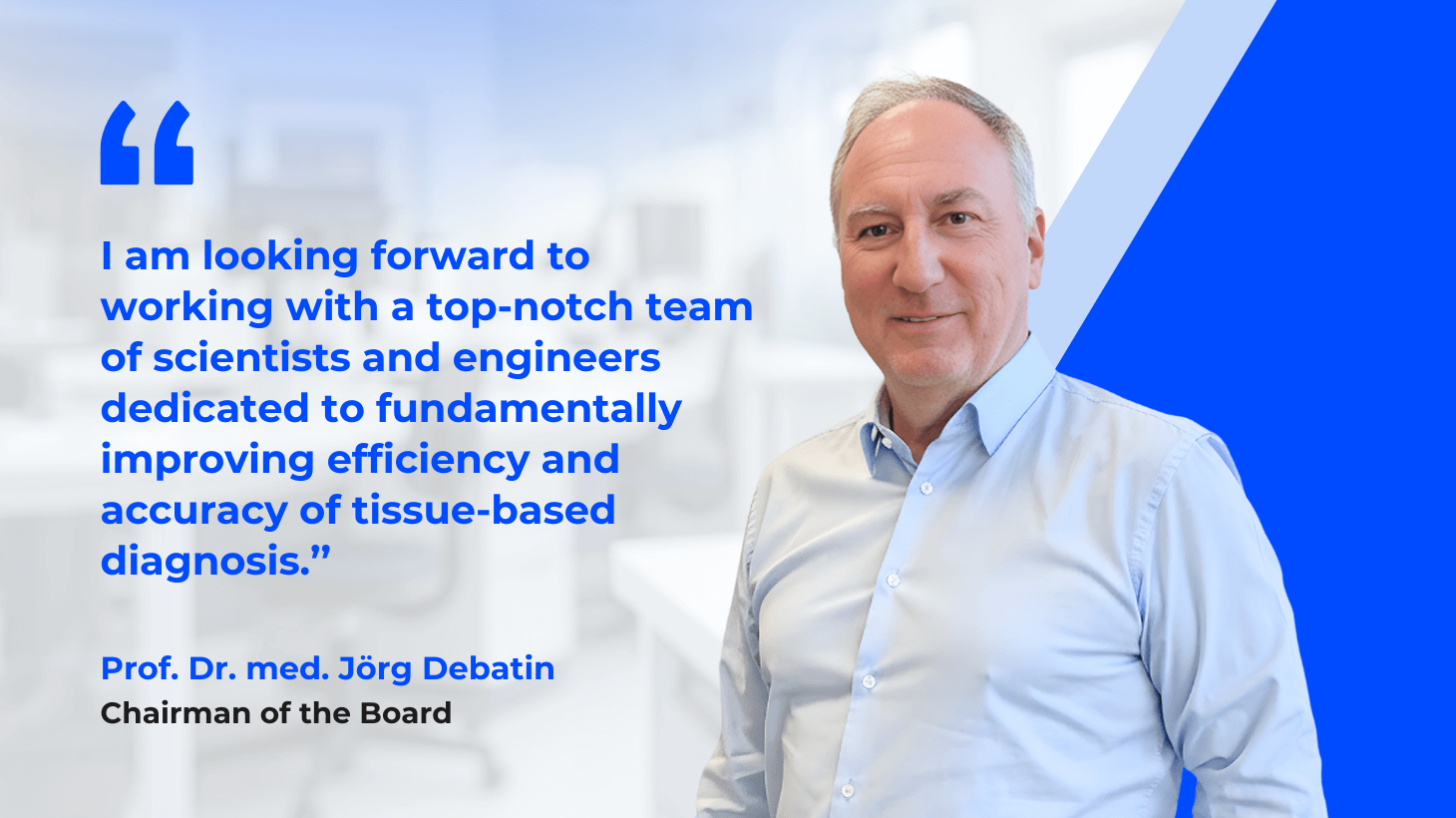 Prof. Dr. med. Jörg Debatin, new LIMAA Technologies Chairman, visiting our lab – quote on team collaboration in digital pathology