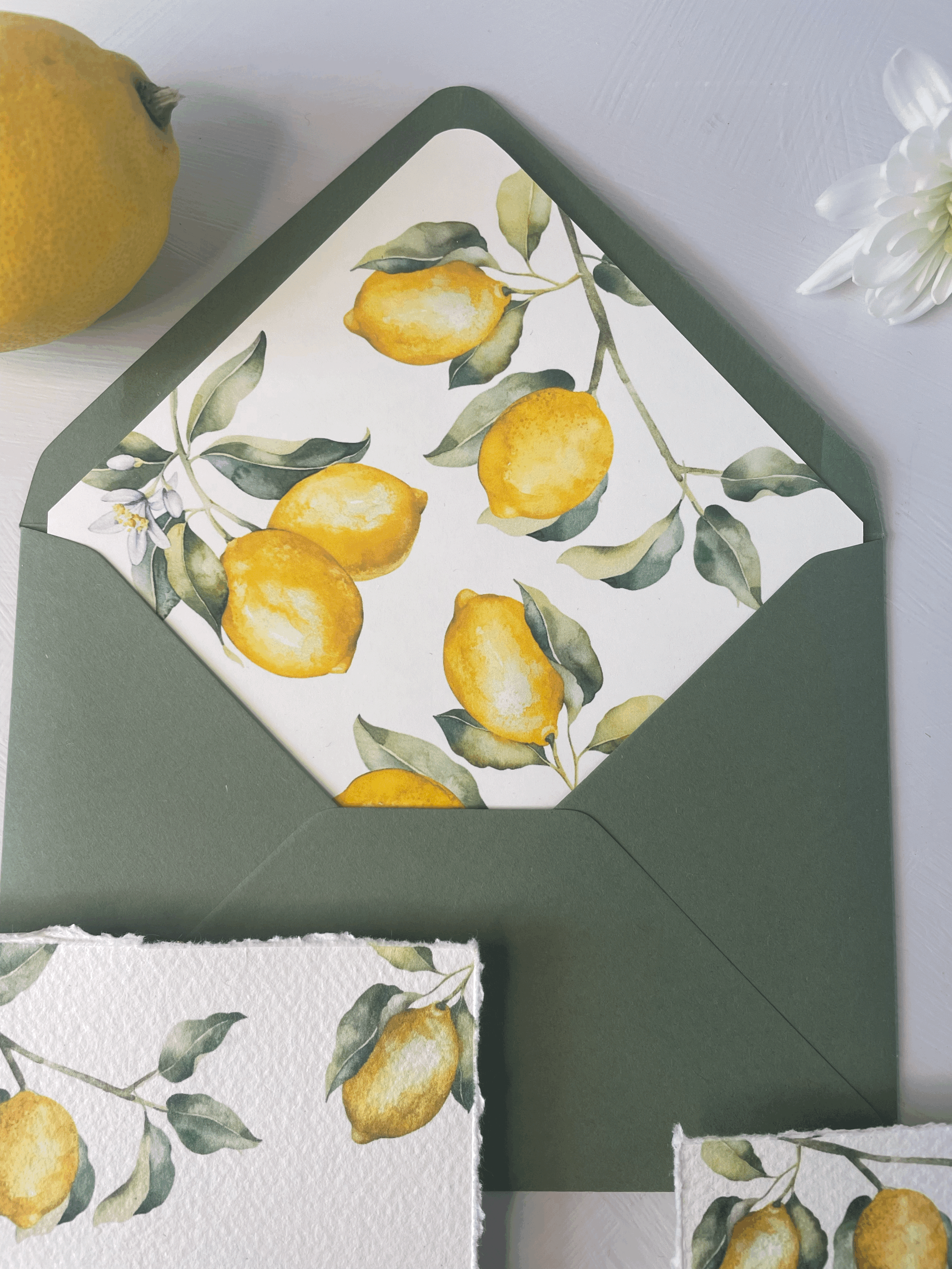 Lemon Envelope Liners