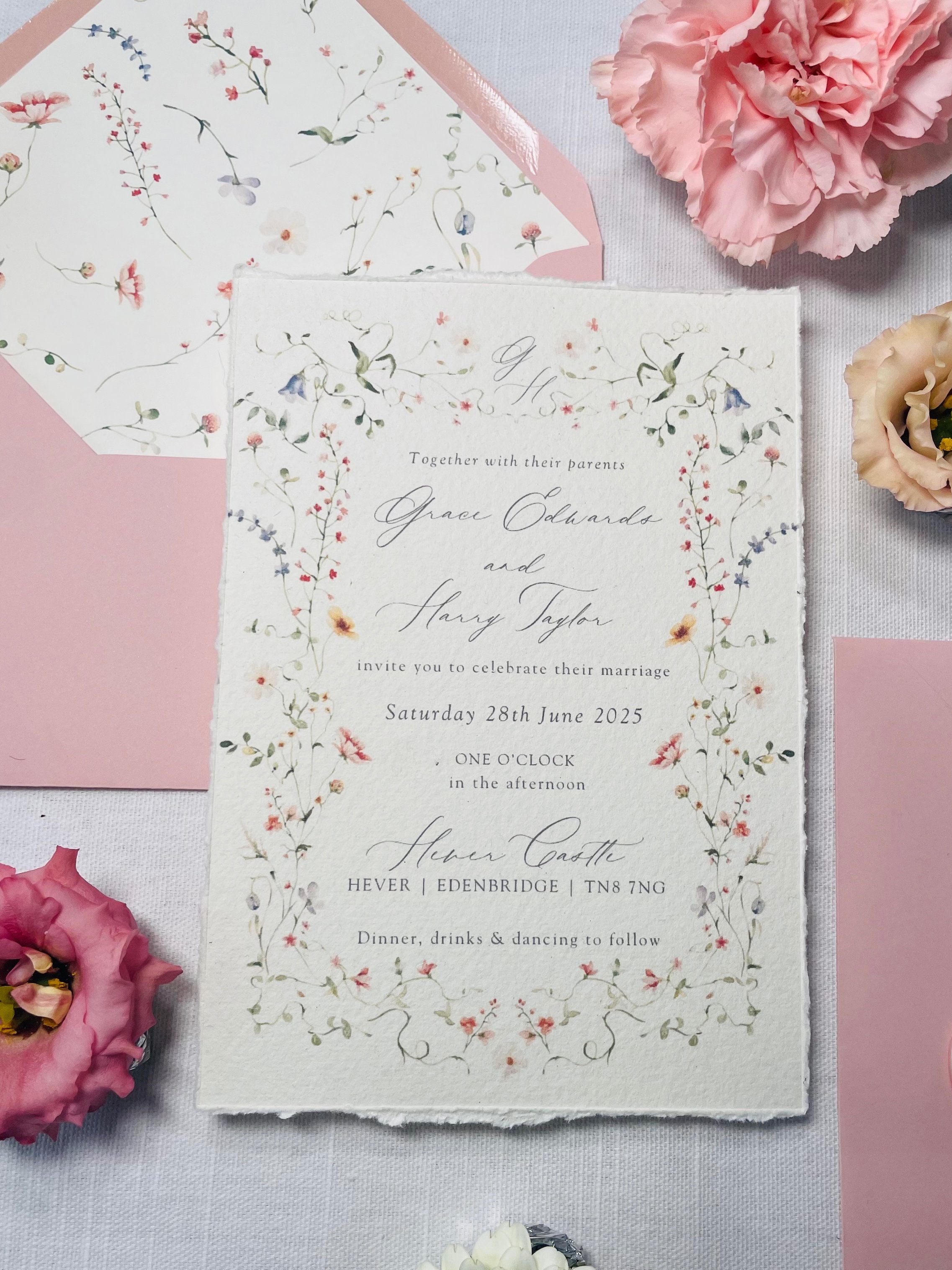 Petite Fleur Invitation Suite Sample