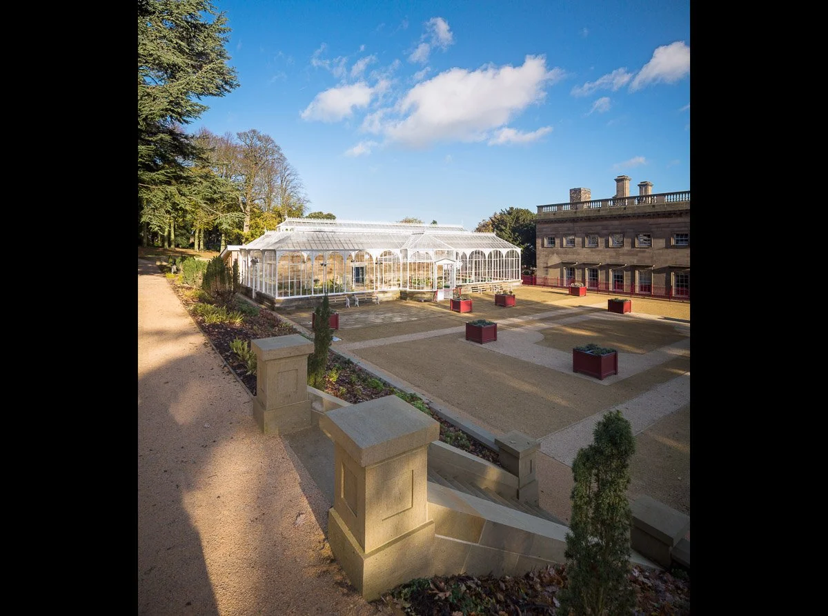wentworth castle conservatory with wentworth castle in the background 
