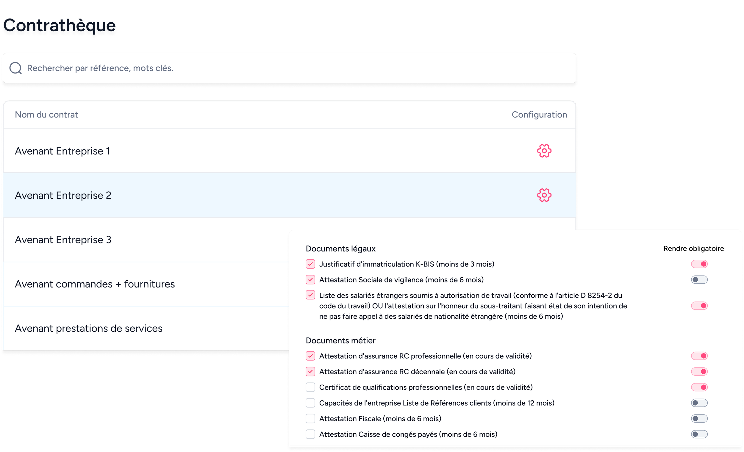 Contrats sous-traitance sécurité contrathèque archivage documents Subclic