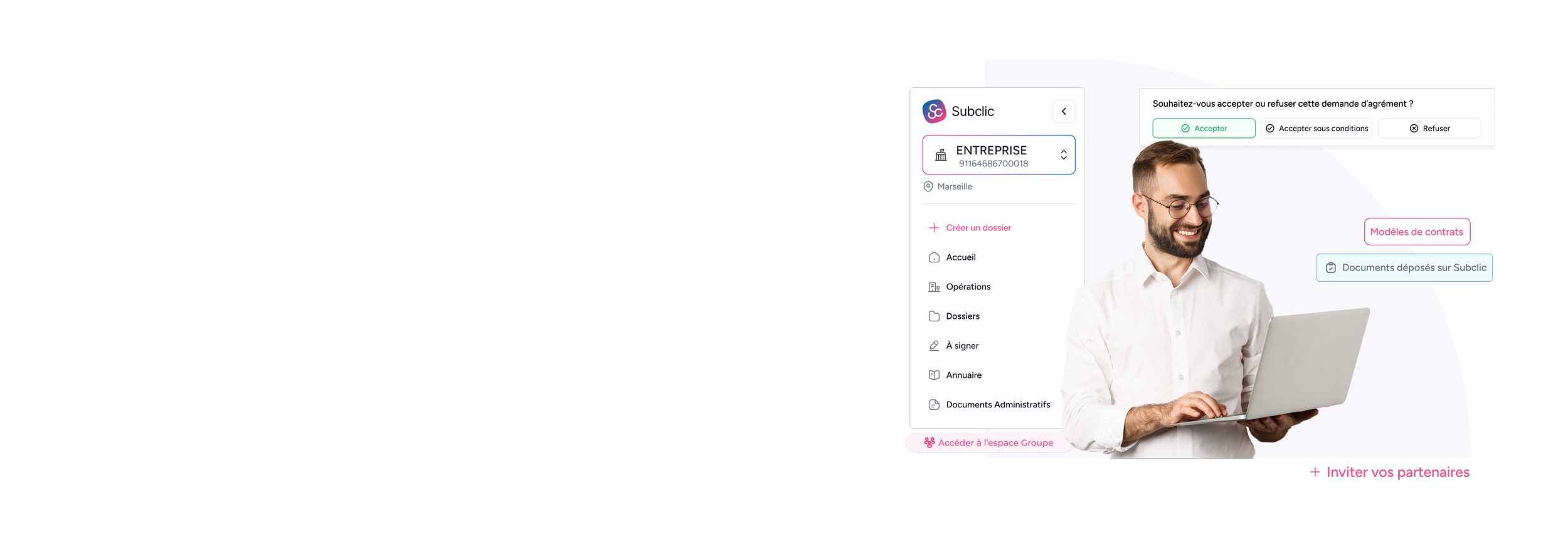 La sous-traitance, avec un temps d’avance. Subclic la sous-traitance avec un temps d'avance Subclic, la plateforme n°1 pour centraliser, contractualiser et piloter vos sous-traitants.
