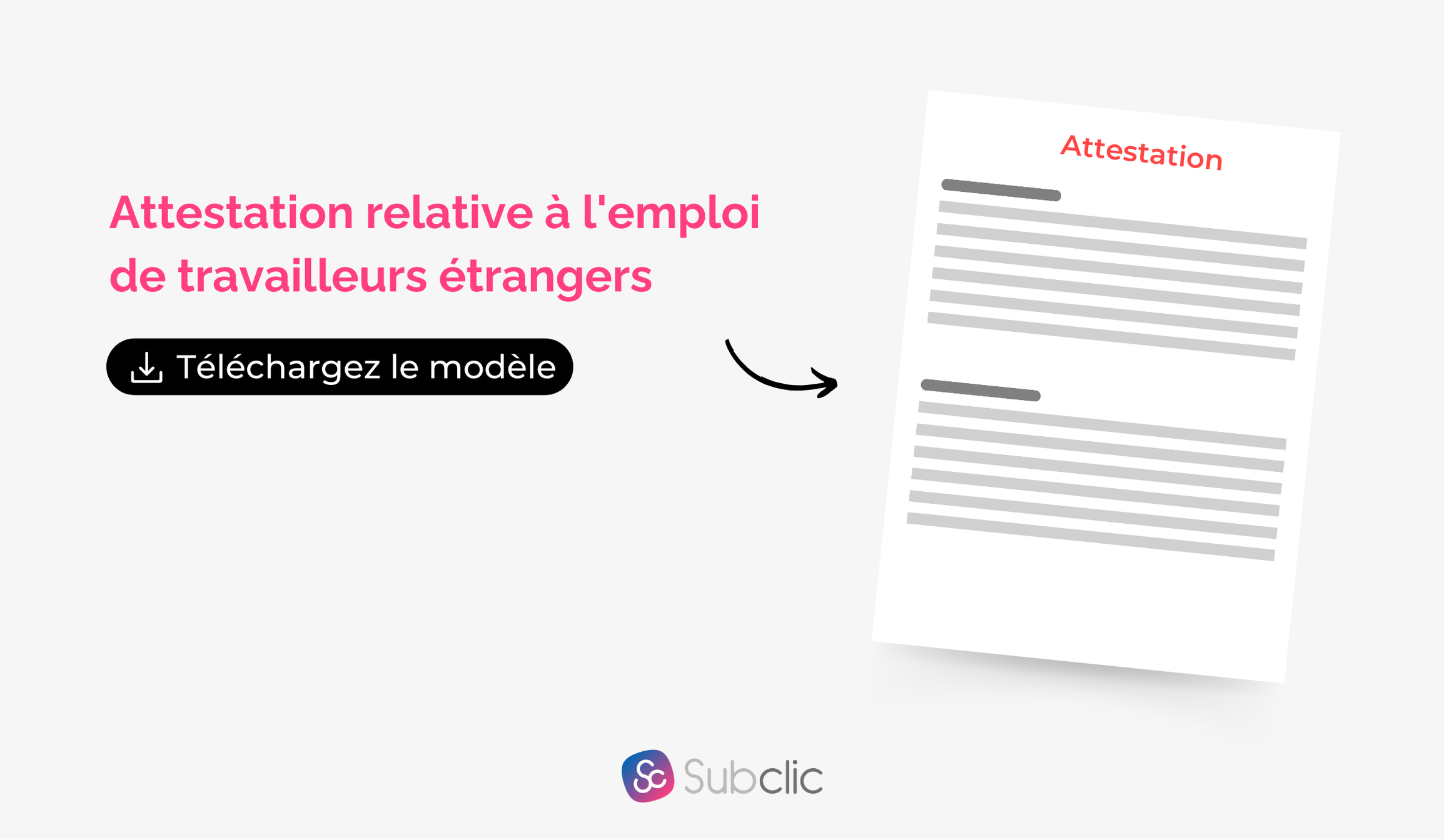 Attestation relative à l’emploi de travailleurs étrangers
