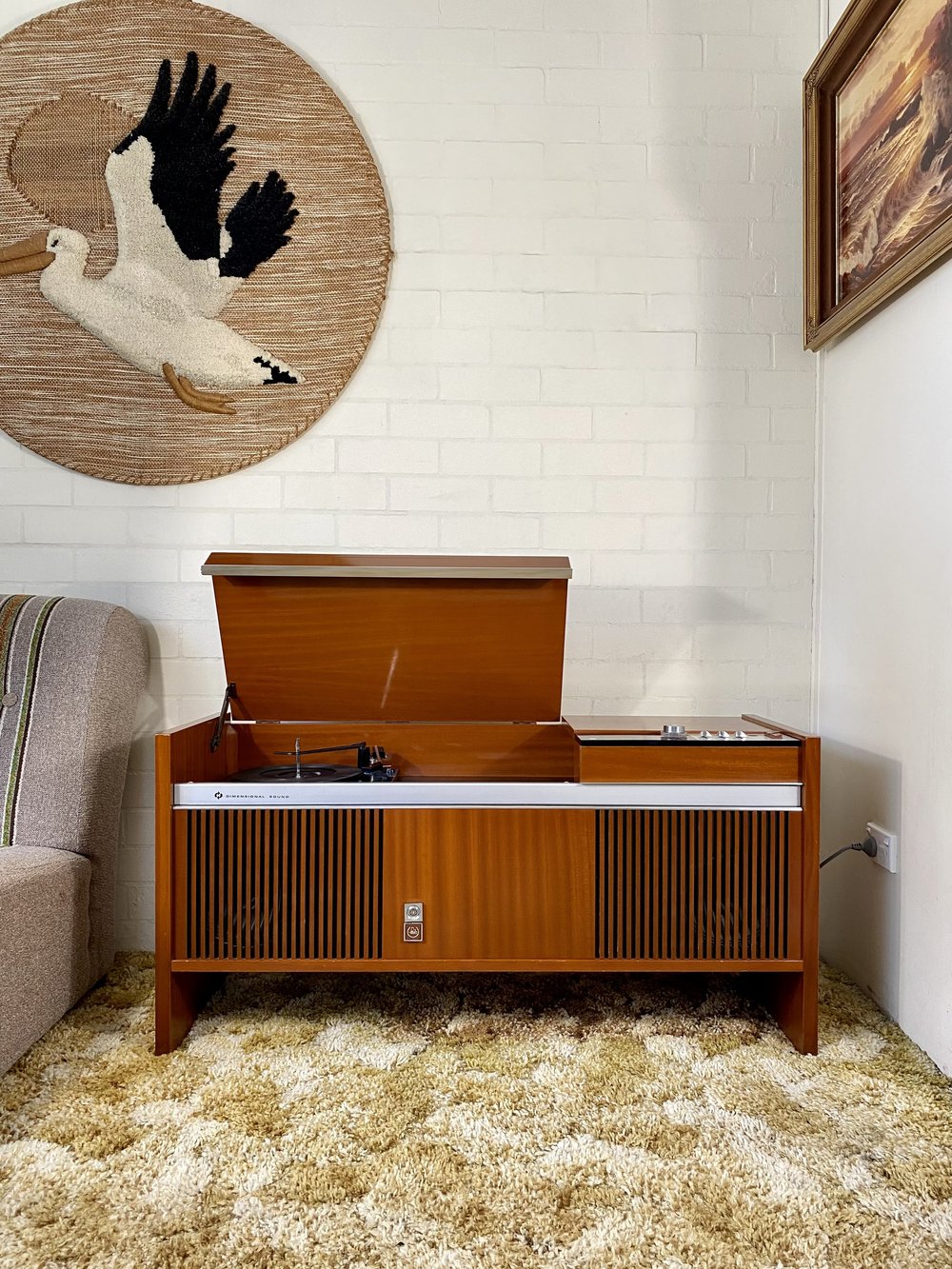 AWA Tiros Lowboy vintage radiogram restored by Retraphonics