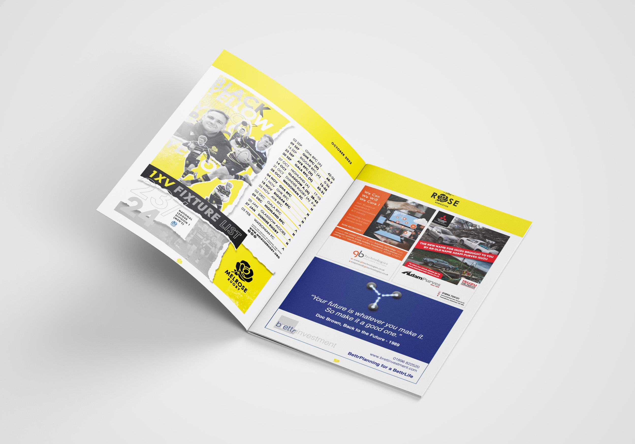 Quarter &amp; half page advert