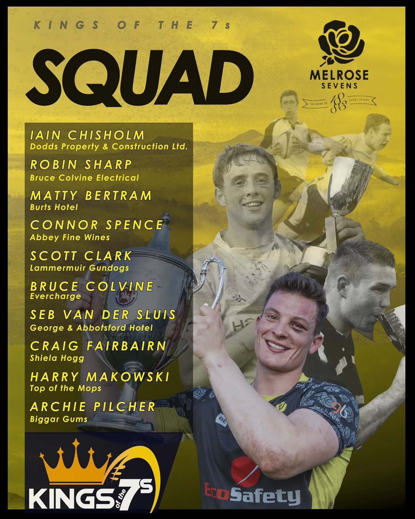 The Melrose squad heading to @selkirkrfc 7s today! 

First Tie v Edinburgh Accies at 16:00