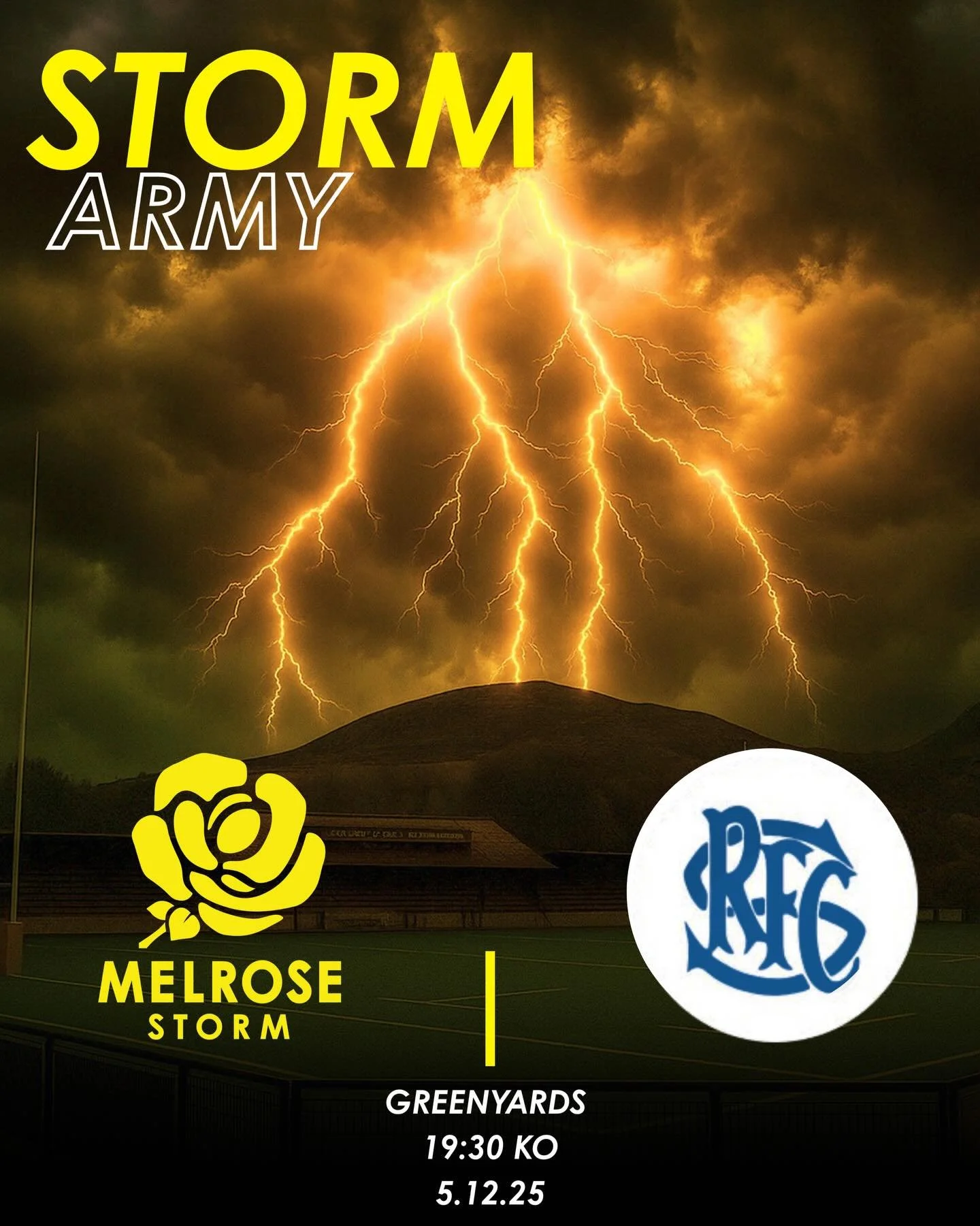 ＳＱＵＡＤ | Selkirk A (H)

⚡️ Storm forecast ⚡️

Here&rsquo;s your Melrose Storm squad to take on Selkirk A tonight at the Greenyards. A Border Junior League game that will be live streamed tonight by @tachartas 🎥

🕒 7:30pm KO
📍Greenyards | 5.12.25

#