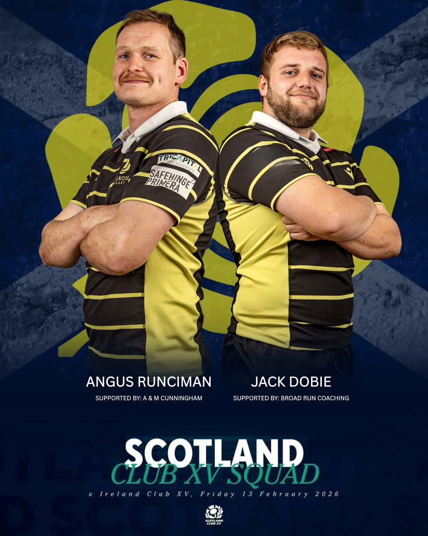 CLUB XV | Angus Runciman &amp; Jack Dobie 🏴󠁧󠁢󠁳󠁣󠁴󠁿

Congratulations to Angus and Jack on their selection for the @scotlandteam Club XV for the fixture against Ireland this Friday night!

Special mention also to Scott Wight who is part of the co