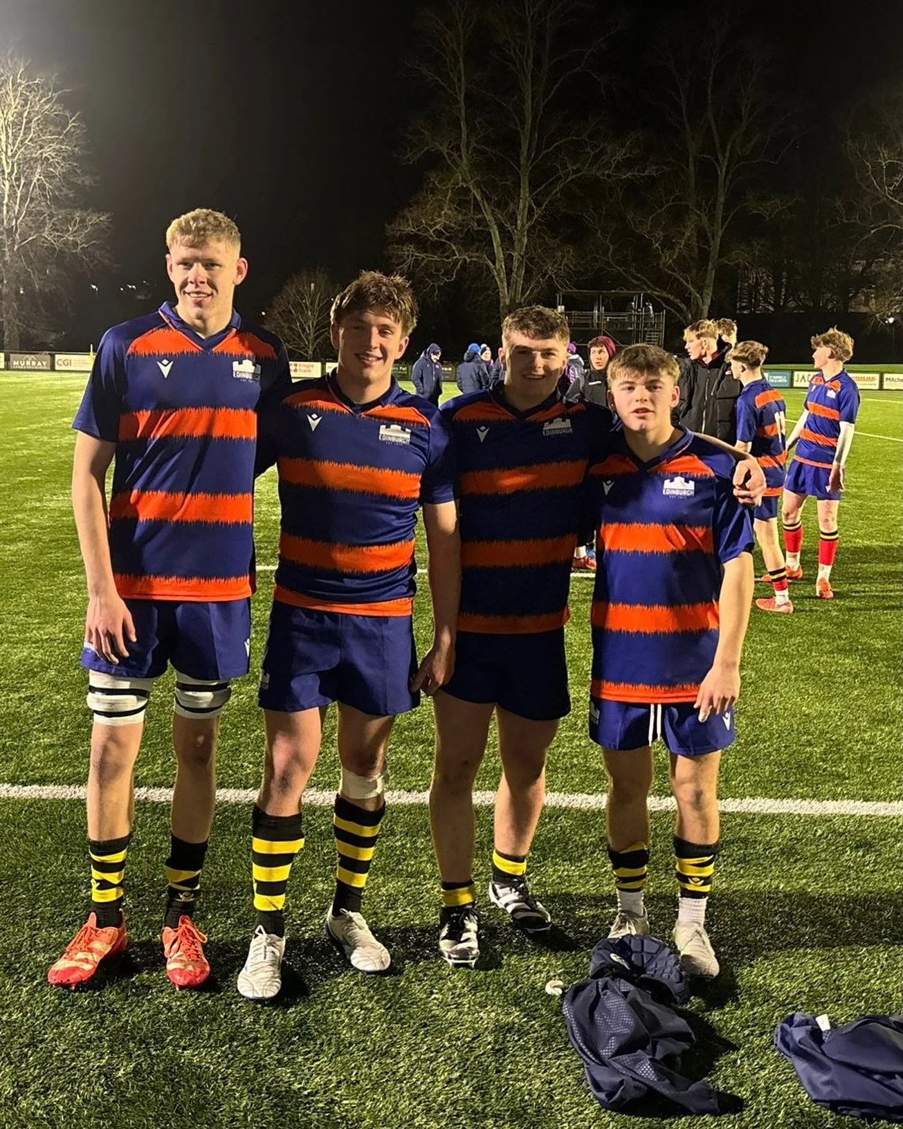 WASPS | Edinburgh U18s 🏉

Well done to Cristian, Charlie, Jaxson and Max on their win against Ealing Trailfinders last night with @edinburghrugby U18s! Well done team 💪 

#BlackandYellow🐝