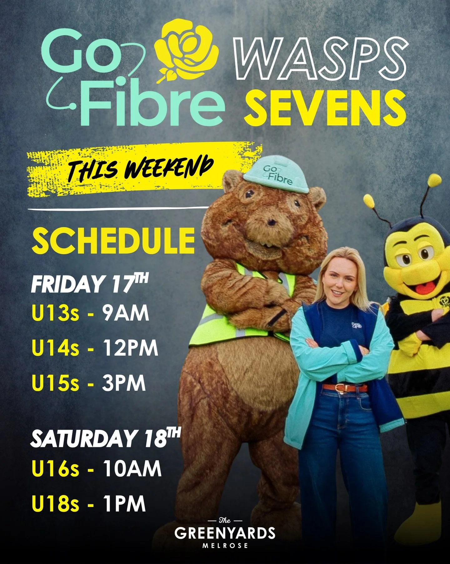 🏉 𝙂𝙤𝙁𝙞𝙗𝙧𝙚 𝙒𝙖𝙨𝙥𝙨 𝙎𝙚𝙫𝙚𝙣𝙨 🏉

Not long to go until our @gofibrebroadband wasps Sevens! 

ℹ️ You can find the full tournament schedule here: https://tournifyapp.com/live/gofibrewasps7s/schedule 📲

Alongside the rugby, there&rsquo;s pl