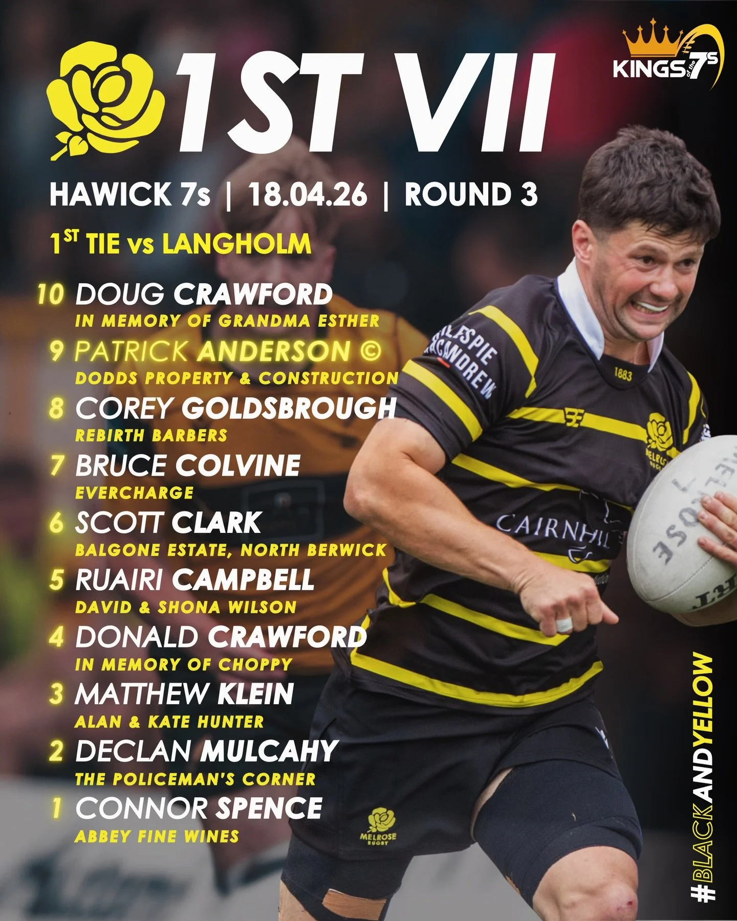 SQUADS | Hawick &amp; North Berwick 7s 👊👊

Our two senior squads for today&rsquo;s tournaments at Hawick and North Berwick!

The 1st VII head to Mansfield to defend the title in Round 3 of the Kings of the 7s. While the Storm Army look to make thei