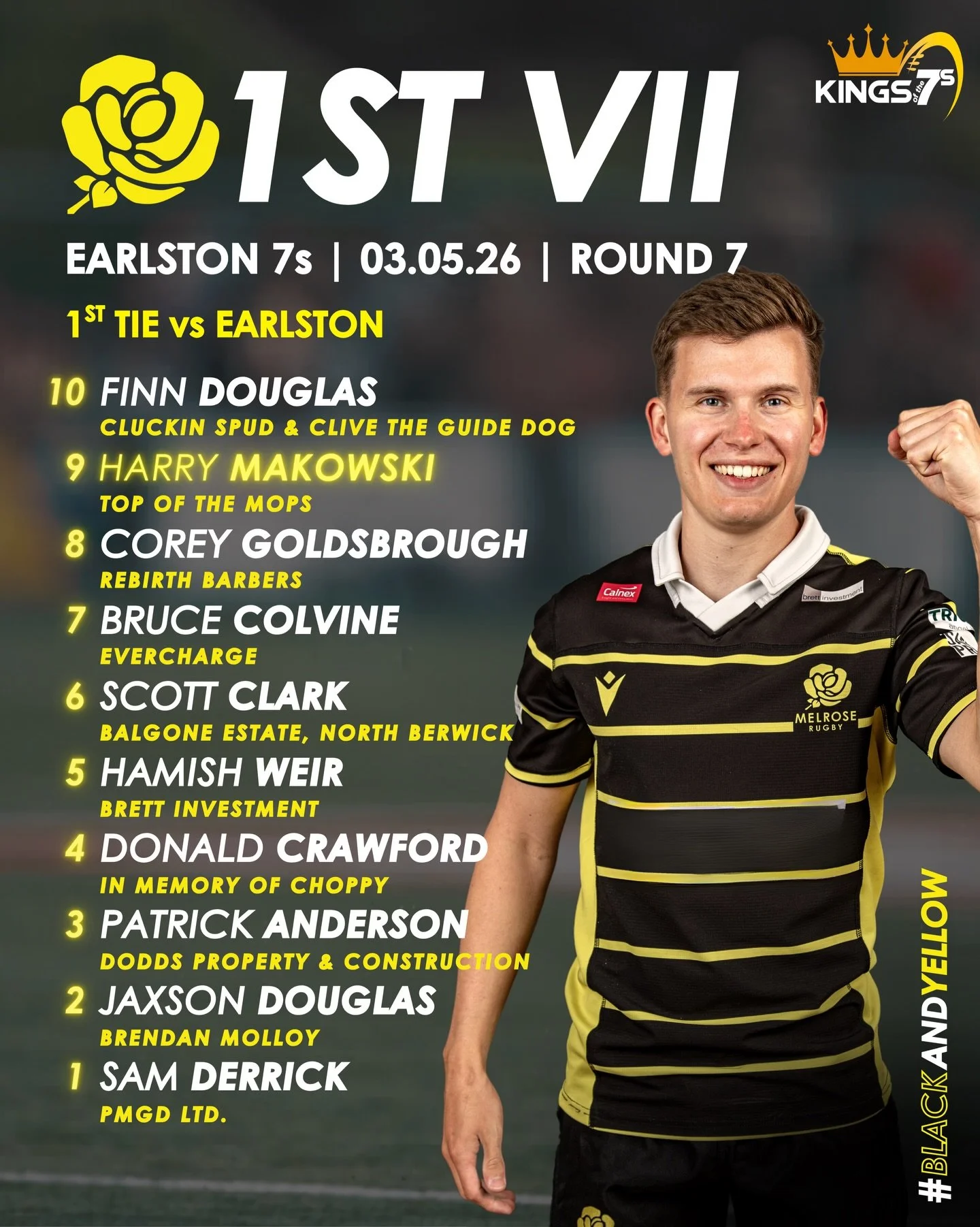 SQAUD | Earlston 7s 🫡

The 1st VII squad for round 7 of the Kings of the 7s!

#BlackandYellow🐝