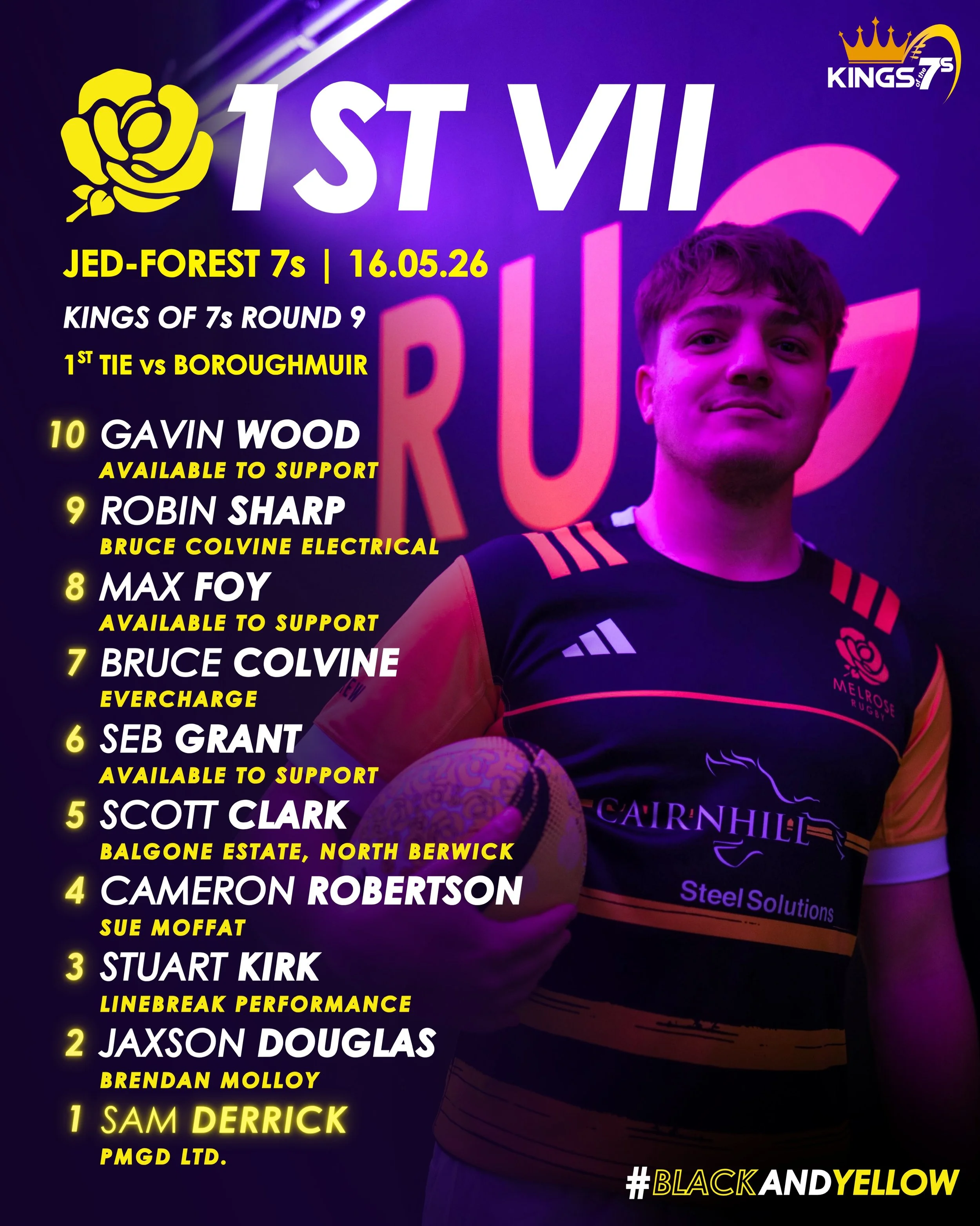 SQUAD | Round 9 at Jed 🏆

The 1st VII squad for round 9 of the Kings of the 7s!

#BlackandYellow🐝