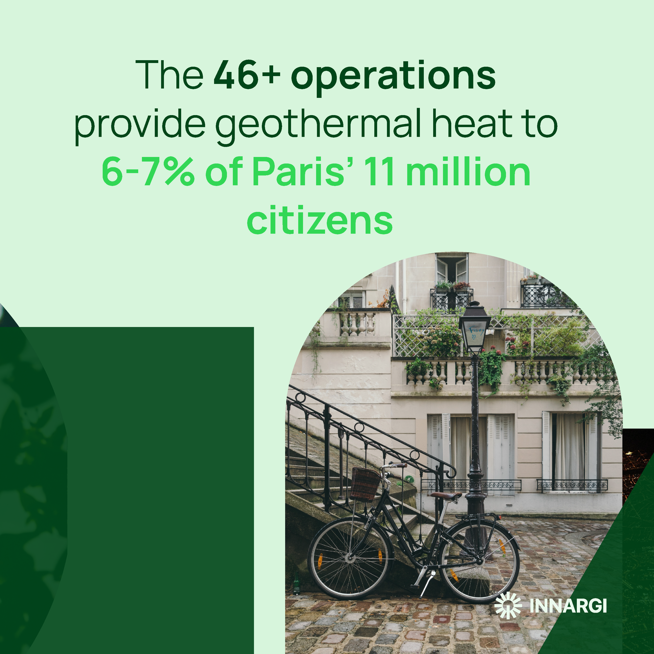 Innargi communication graphic on geothermal energy operations in Paris