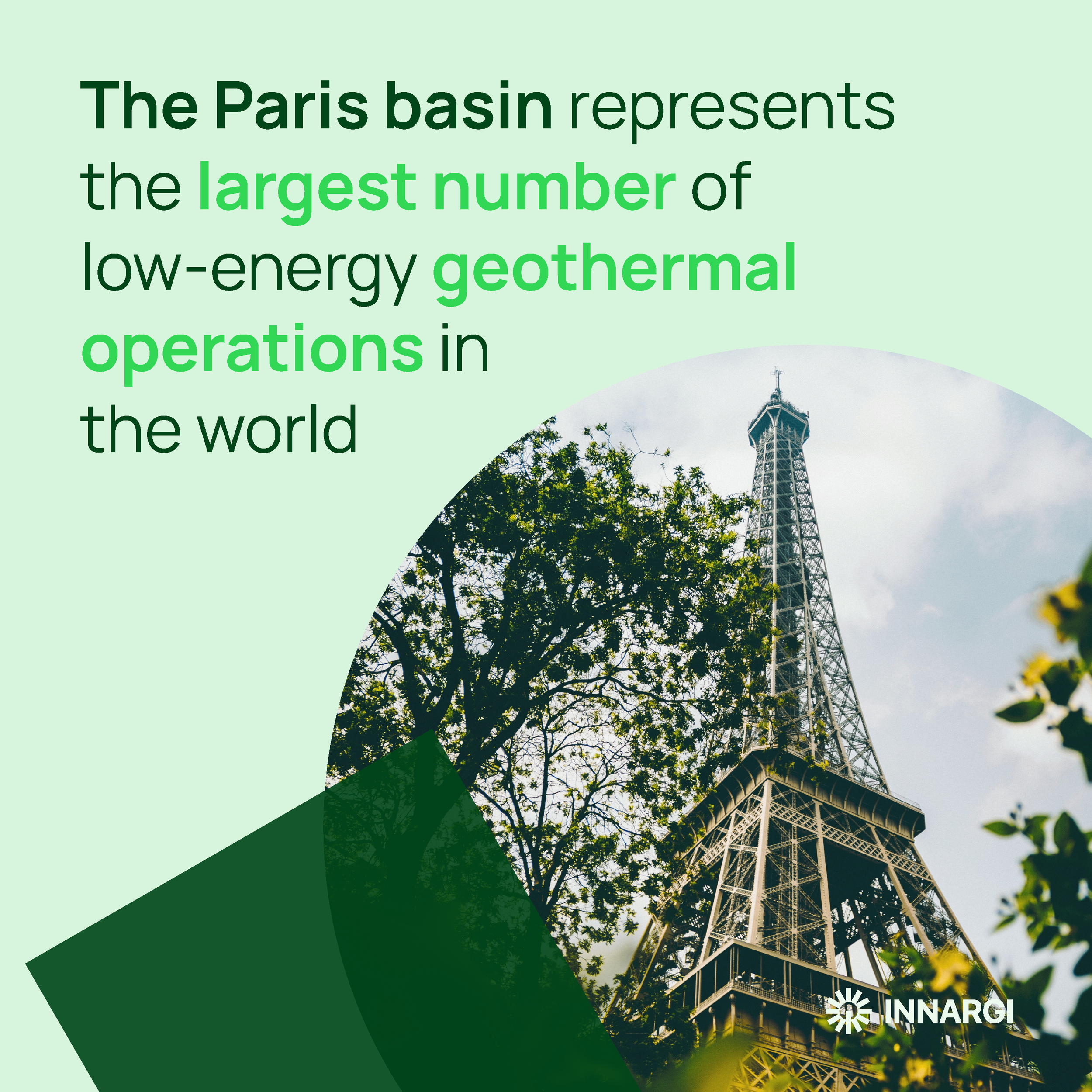 Innargi communication graphic on geothermal energy in the Paris basin