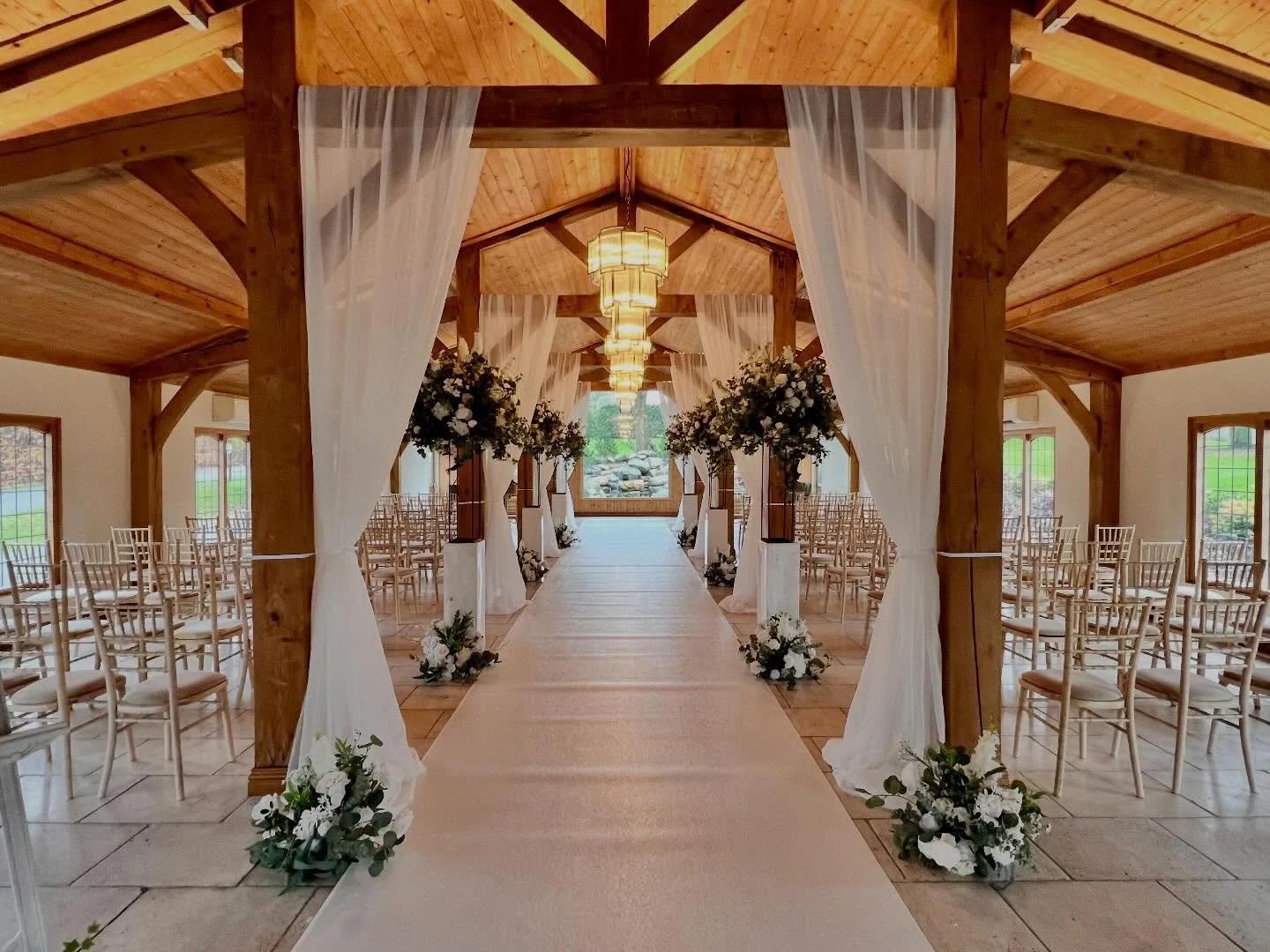Joanna &amp; Andrew. Soft white draping and big tall florals created the most beautiful ceremony decor yesterday at the stunning @colshaw_hall_cheshire. 
#vintagevenuedressing, #colshawhall, #colshawhallwedding, #wedding, #weddingday, #weddingceremon