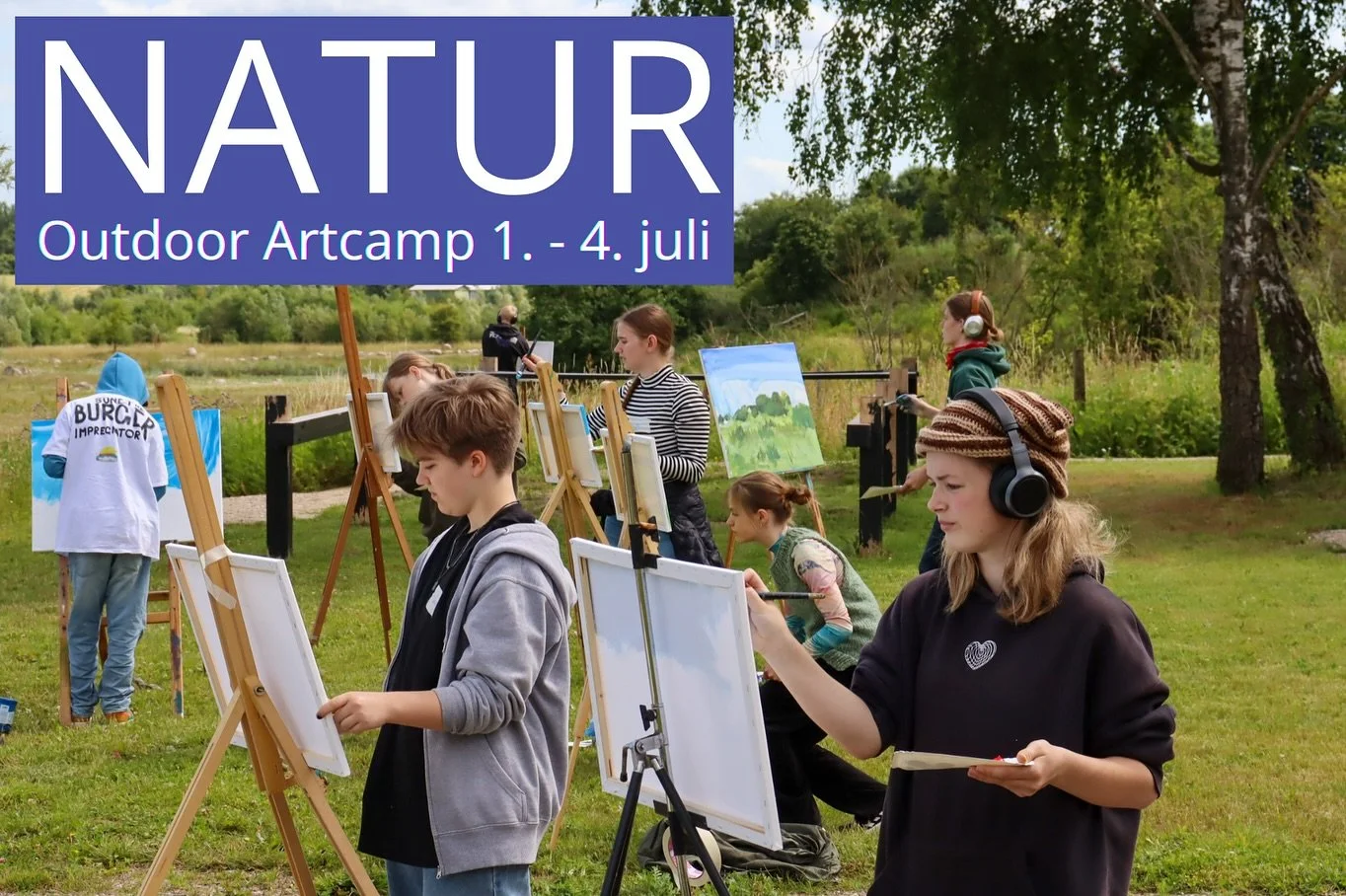 Sidste chance 🎨🌱
&nbsp;
P&aring; tirsdag skydes &aring;rets Outdoor Artcamp i gang i smukke Tarup-Davinde, og der er stadig ledige pladser!&nbsp;
&nbsp;
Kender du en ung fynbo, der kunne t&aelig;nke sig at v&aelig;re med? S&aring; giv dem et tip me