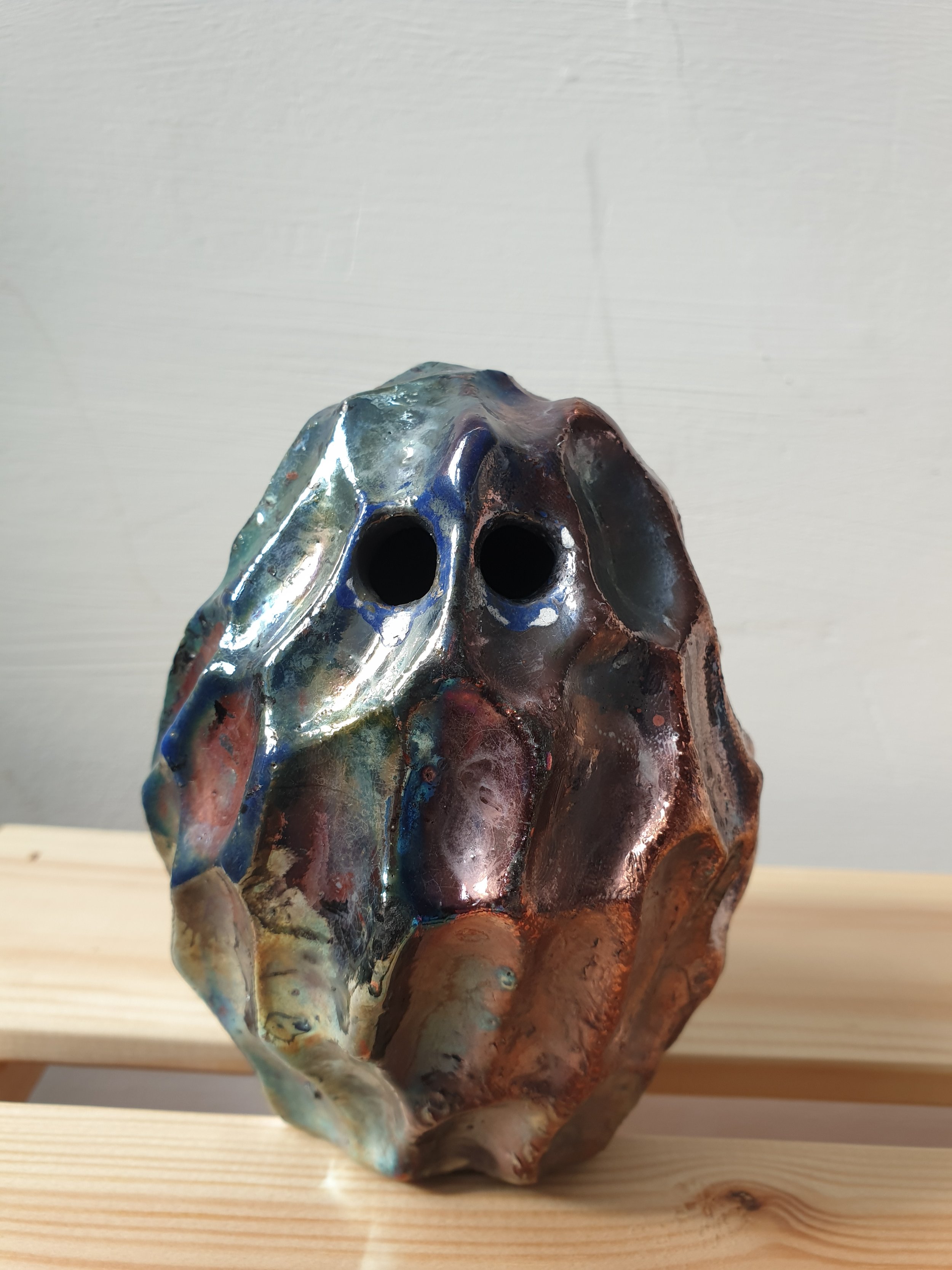 Raku Oil Spill Monster
