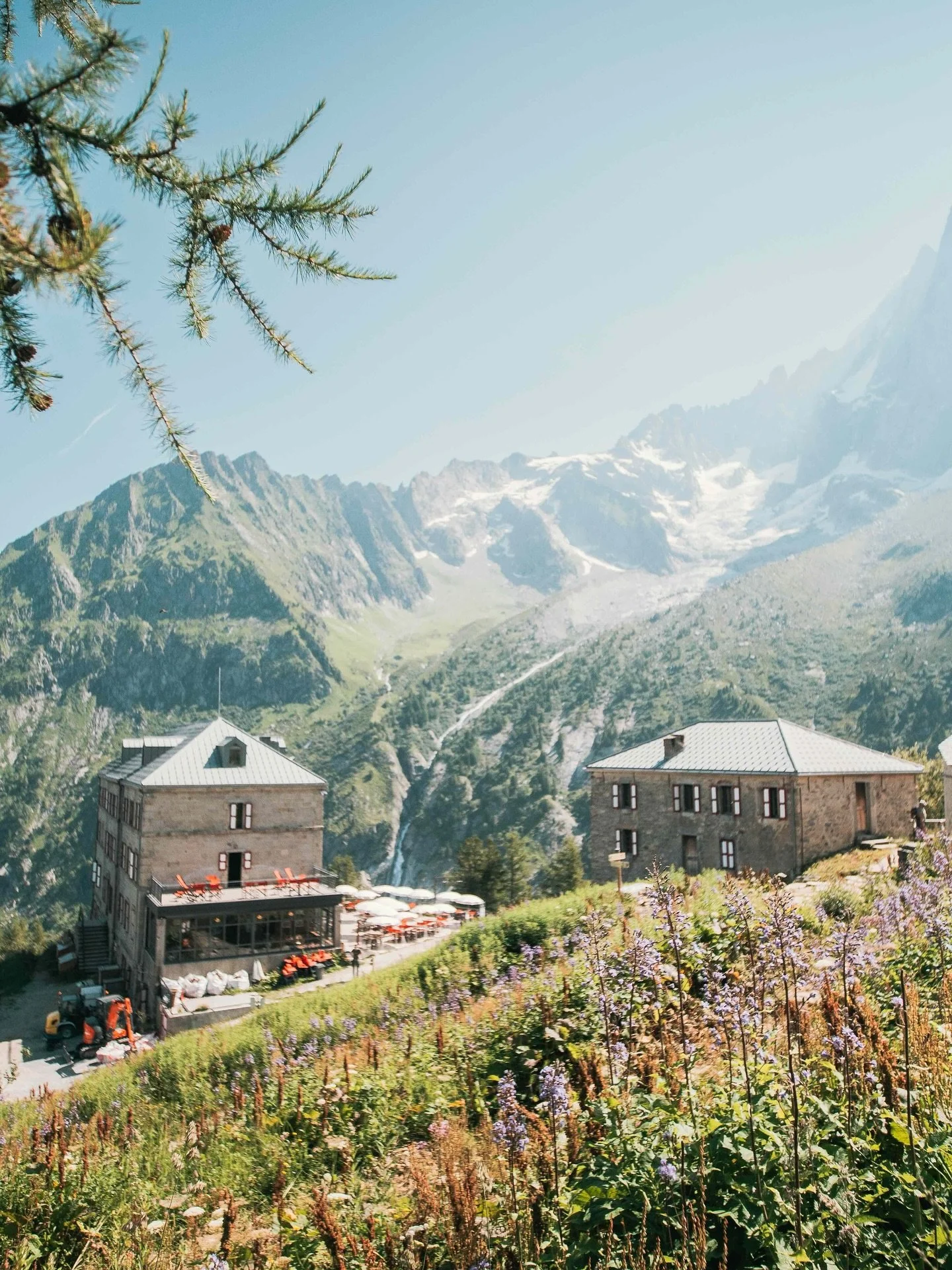 Panorama sur Chamonix et les montagnes environnantes, pour une immersion totale en pleine nature durant la retraite yoga été 2026