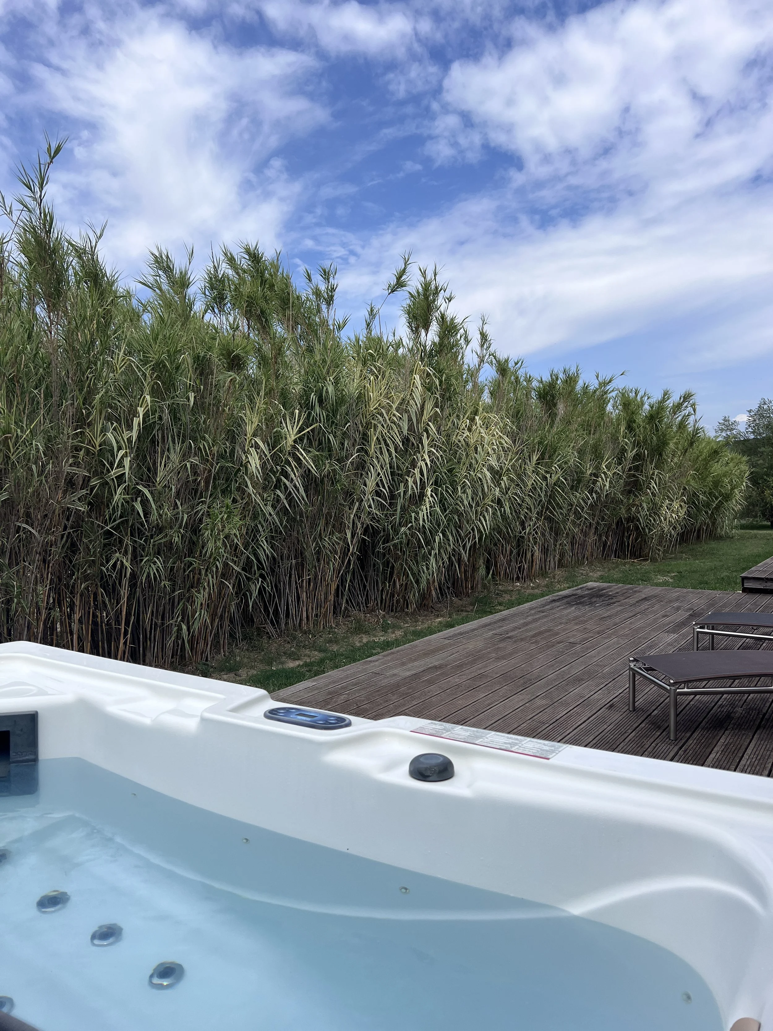 Outdoor jacuzzi for a wellness stay in winter