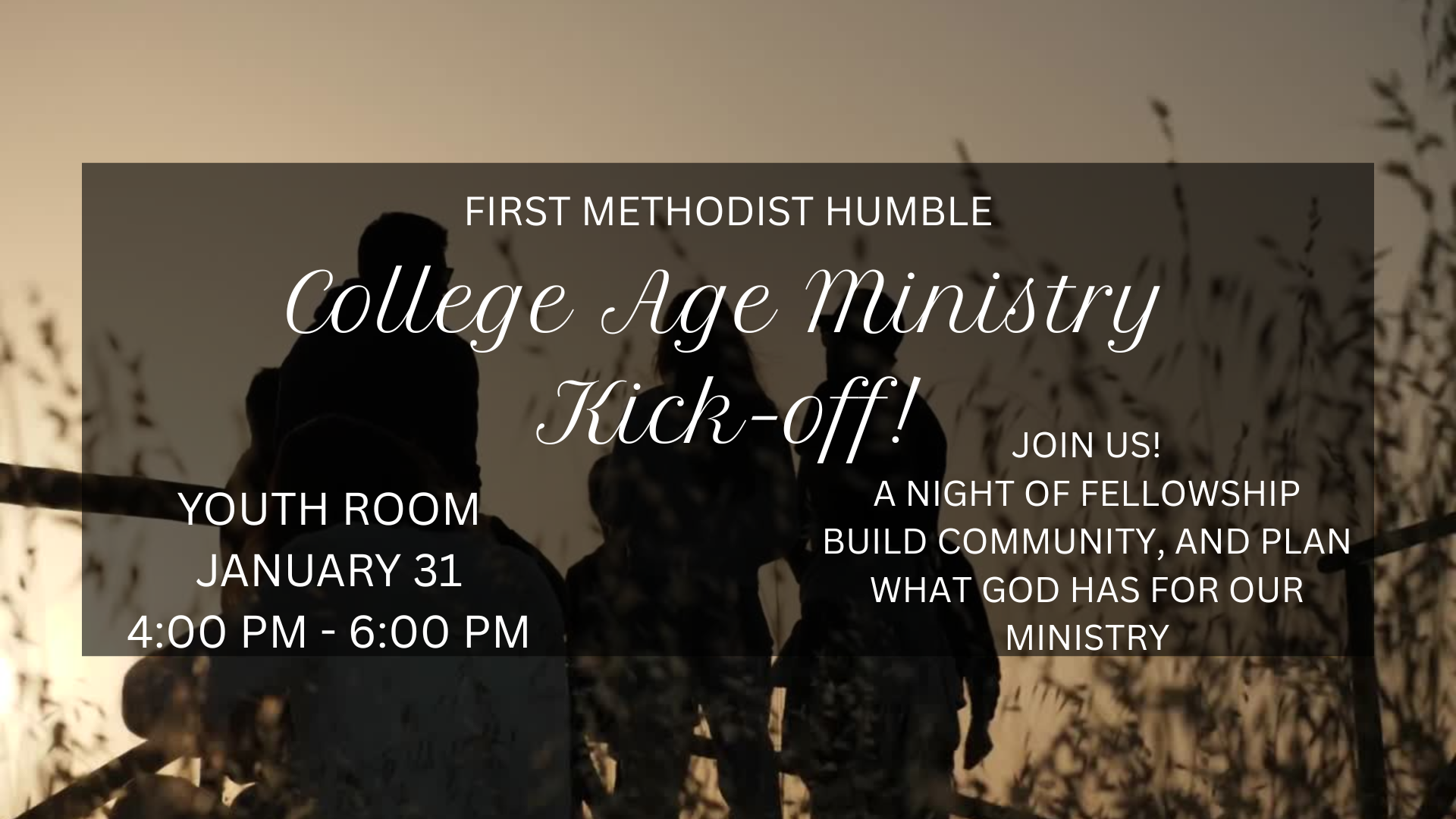 College Age Ministry - Kick-Off!
