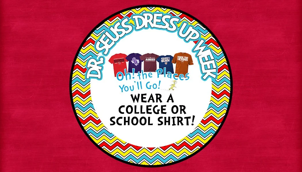 COLLEGE SHIRT DAY-DR. SEUSS DAY