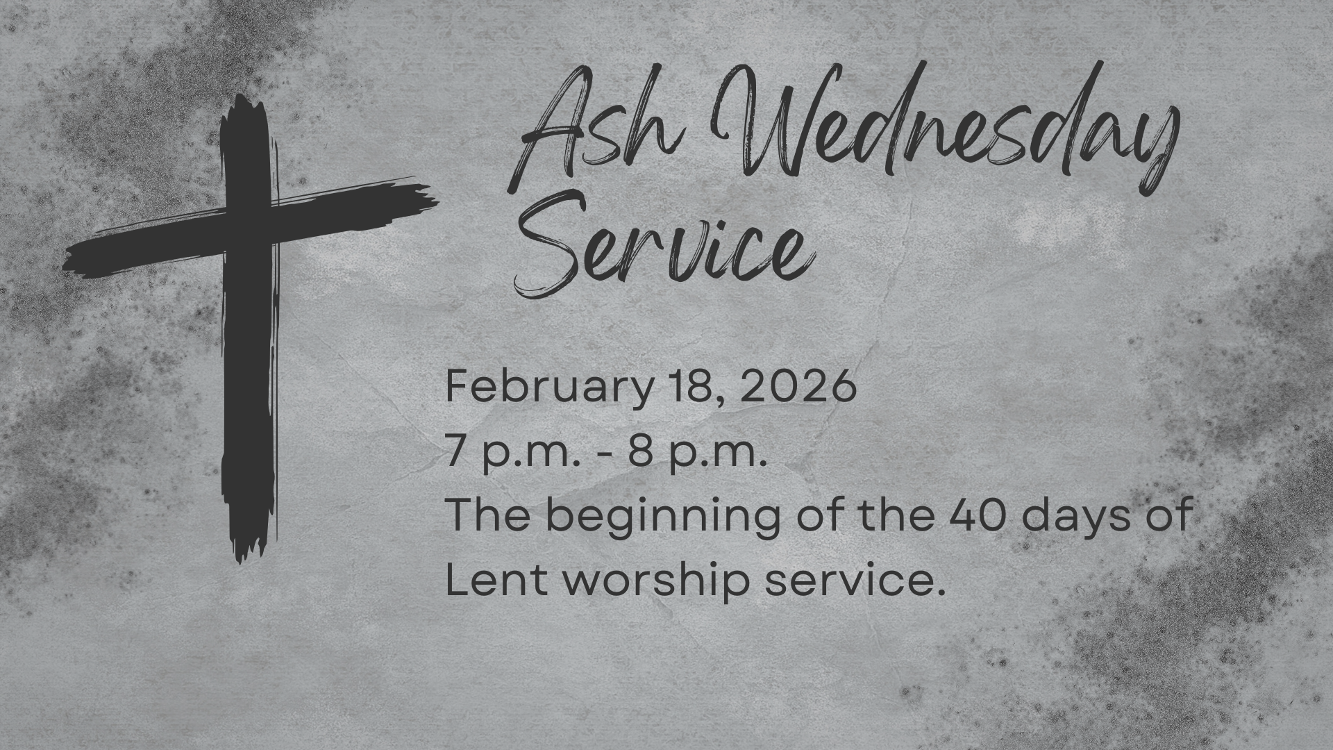 Ash Wednesday