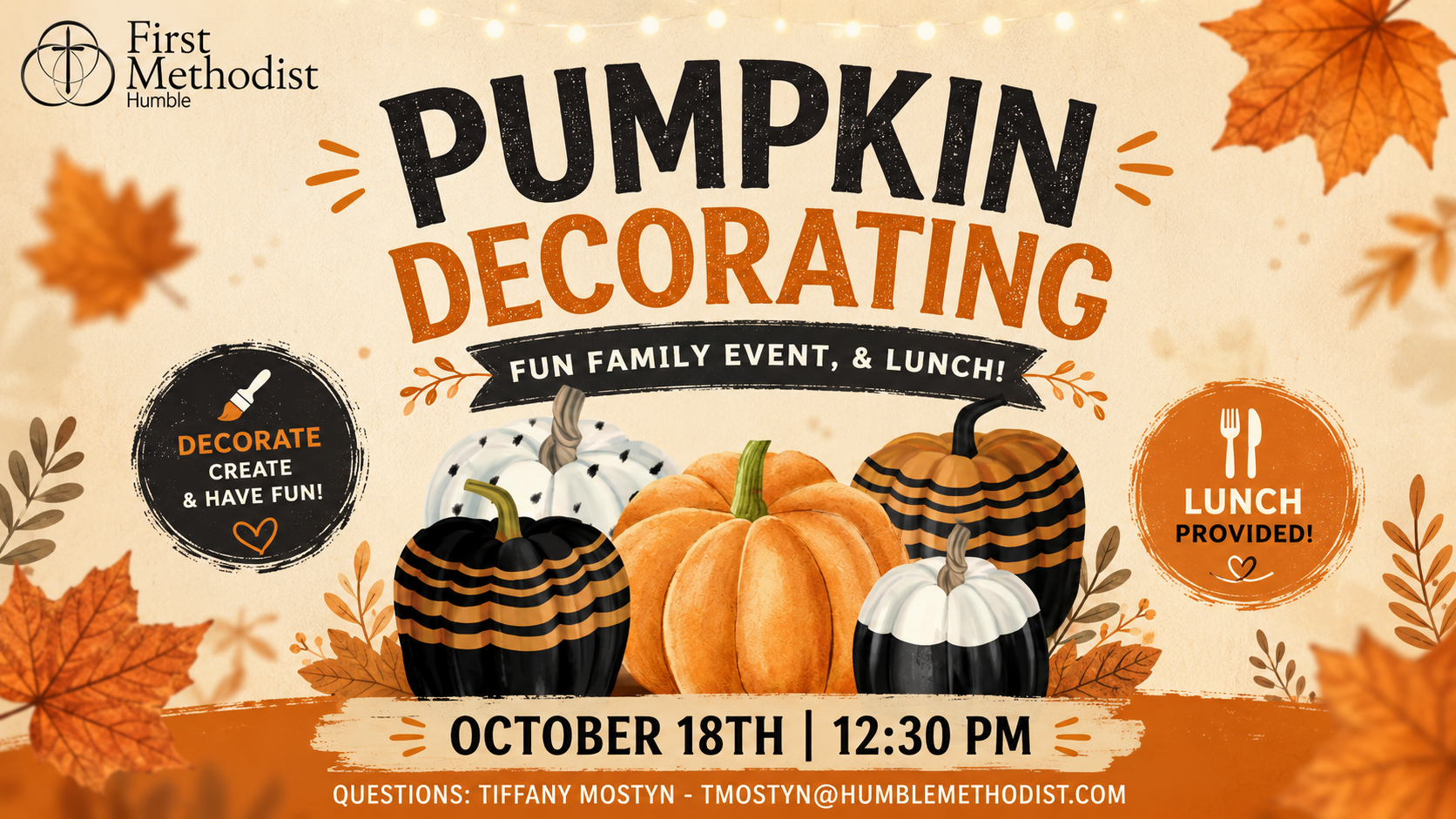 Churchwide Event - Pumpkin decorating & Lunch