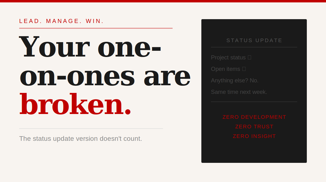 Your One-on-Ones Are Broken.