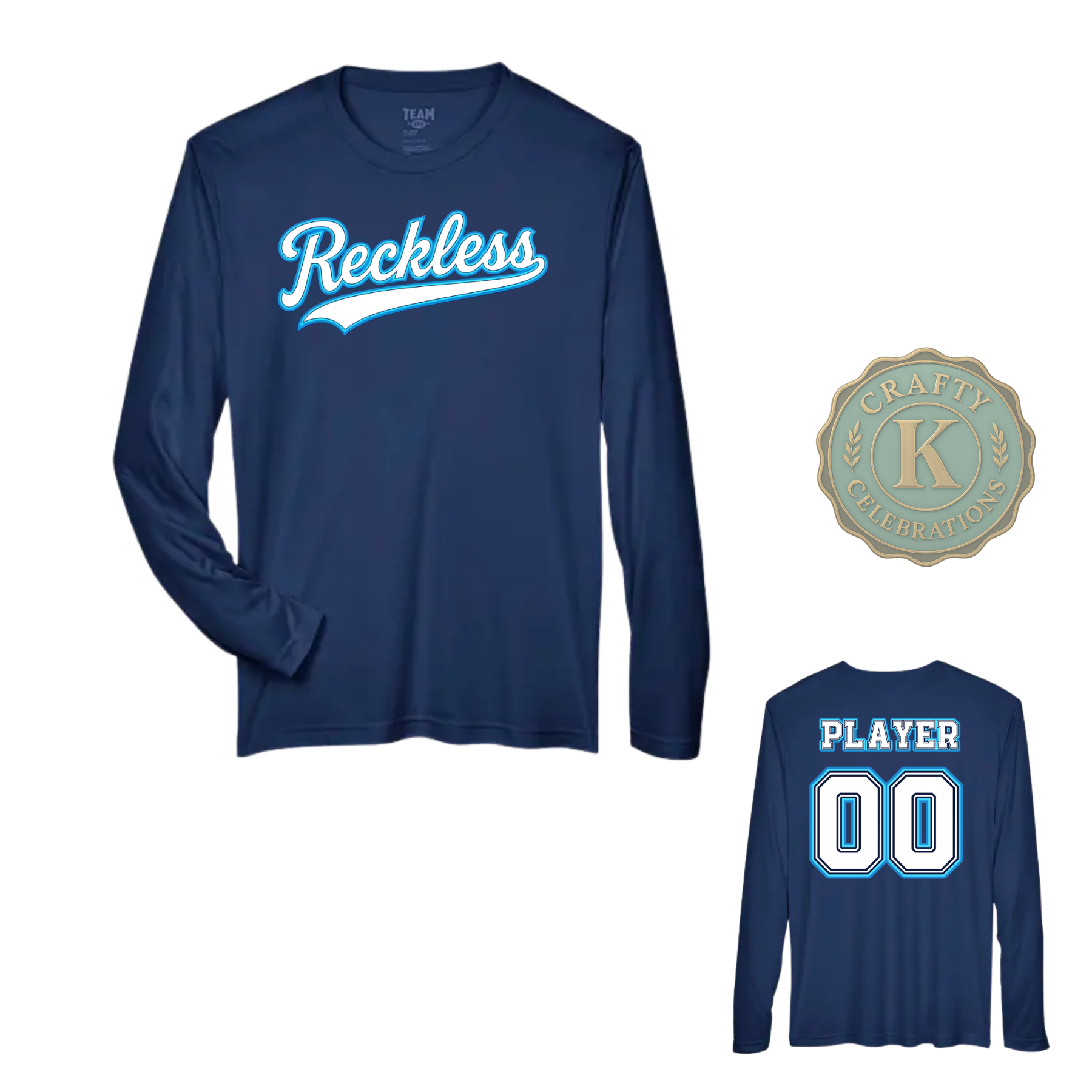 MEN'S DRI-FIT LONG SLEEVE RECKLESS BASEBALL SHIRT