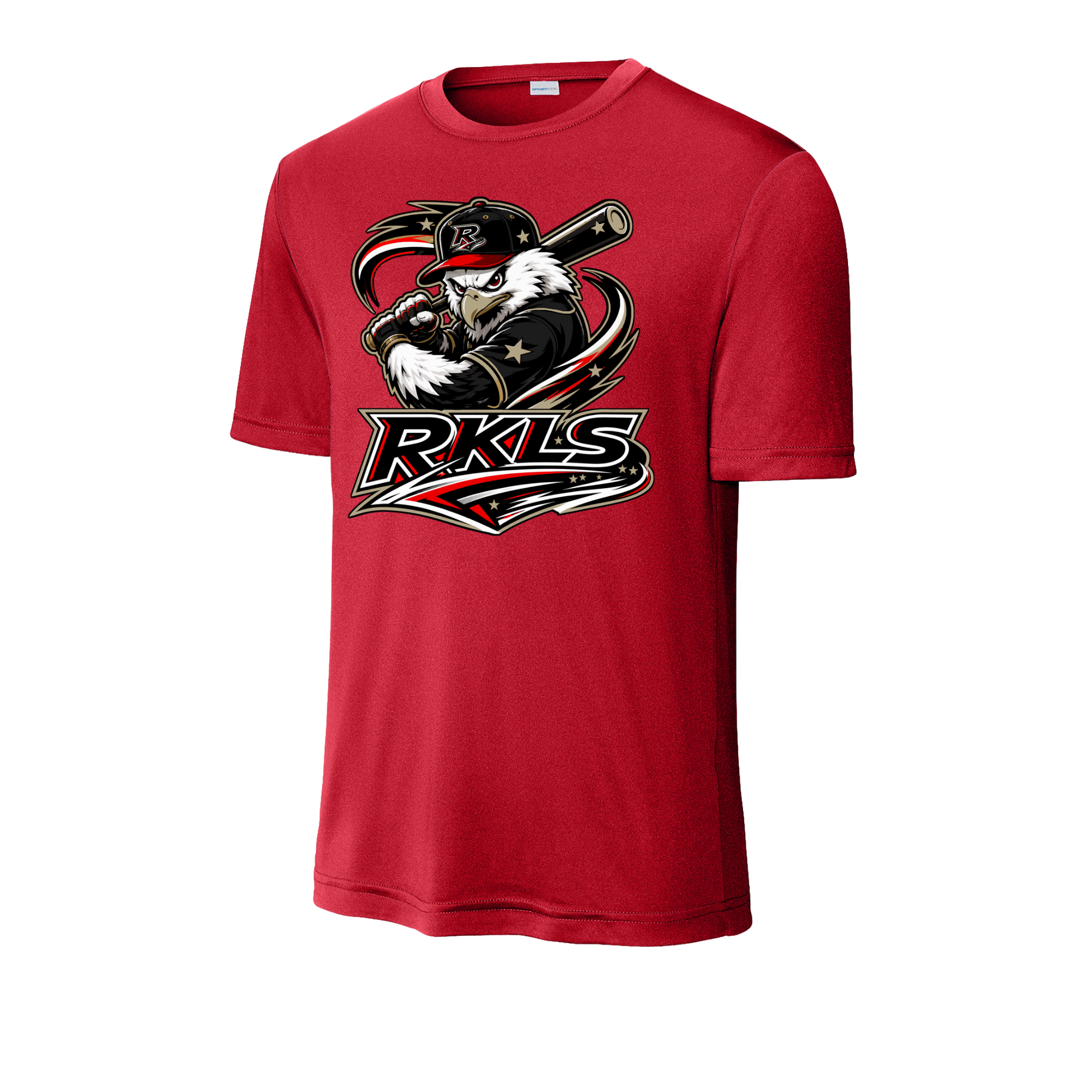 pinellas-reckless-baseball-red-unisex-performance-t-shirt-front-logo.png