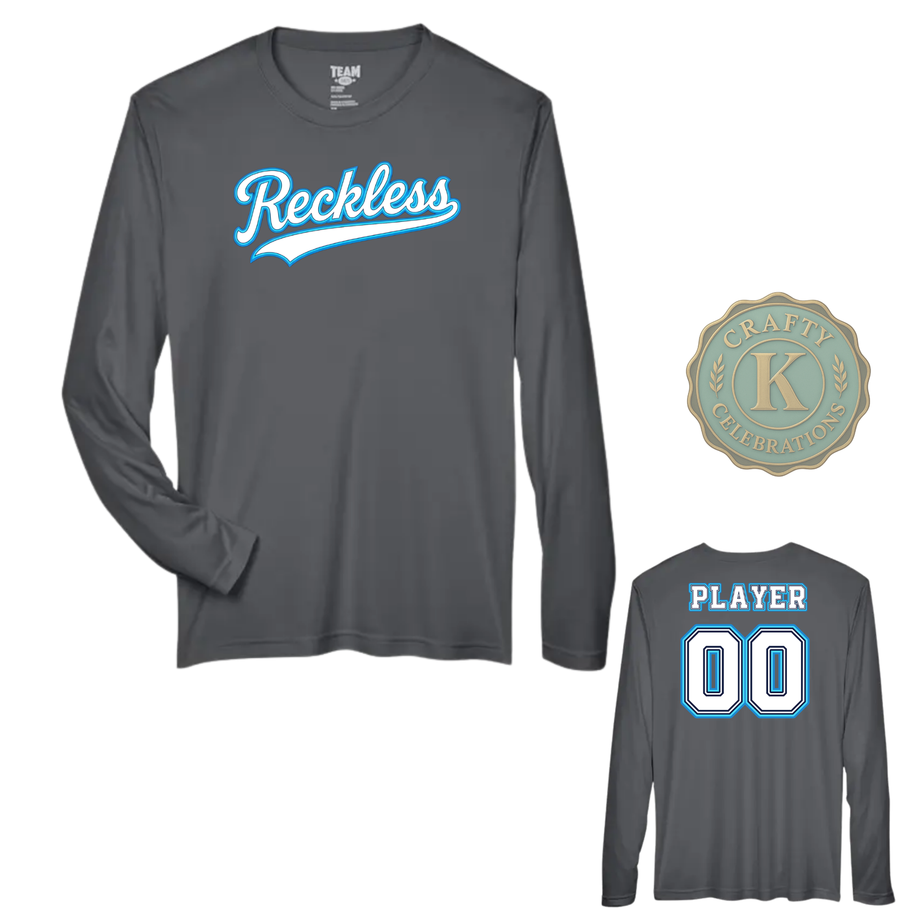 MEN'S DRI-FIT LONG SLEEVE RECKLESS BASEBALL SHIRT
