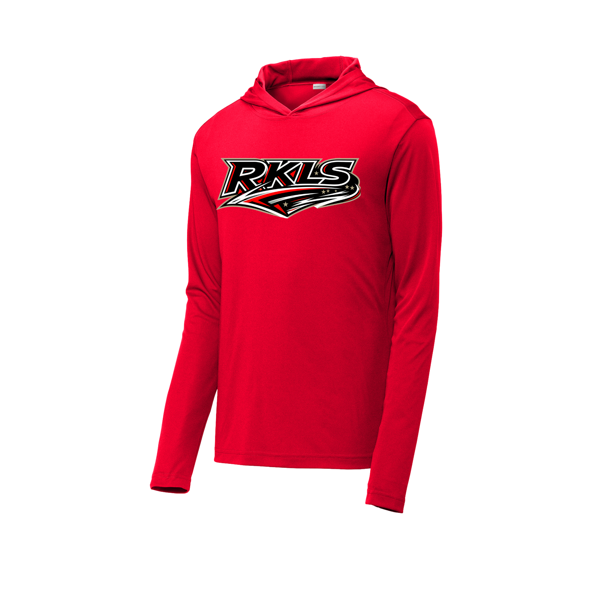pinellas-reckless-baseball-red-youth-performance-hooded-pullover-front-logo.png