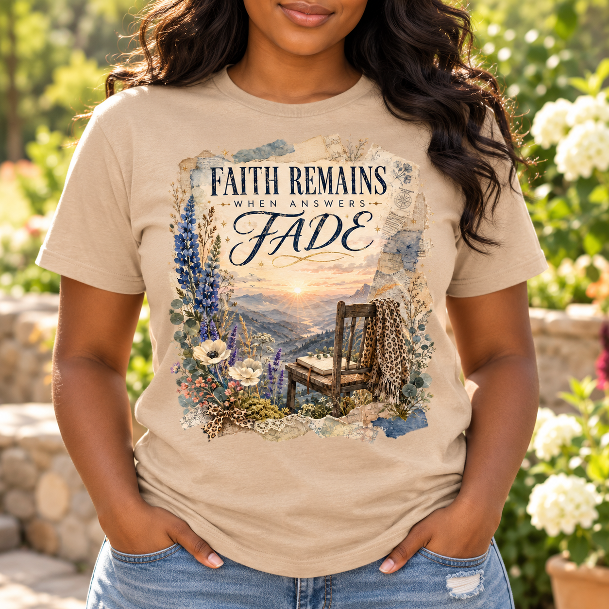 Faith Remains Vintage Inspirational Tee
