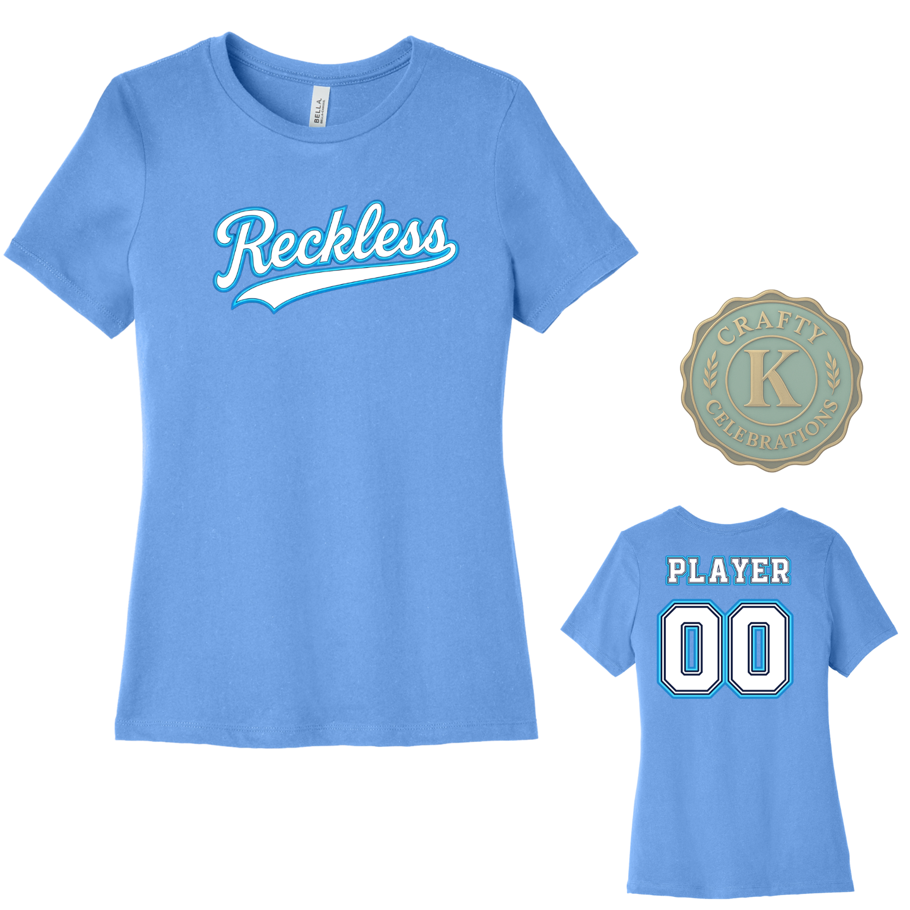 Women's Cotton T-Shirt RECKLESS Baseball