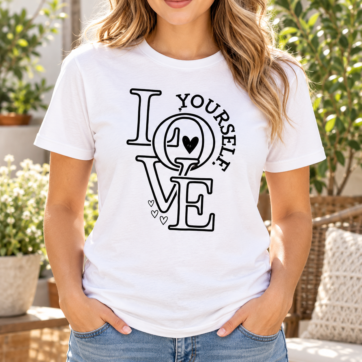 Love Yourself Positive Message Tee