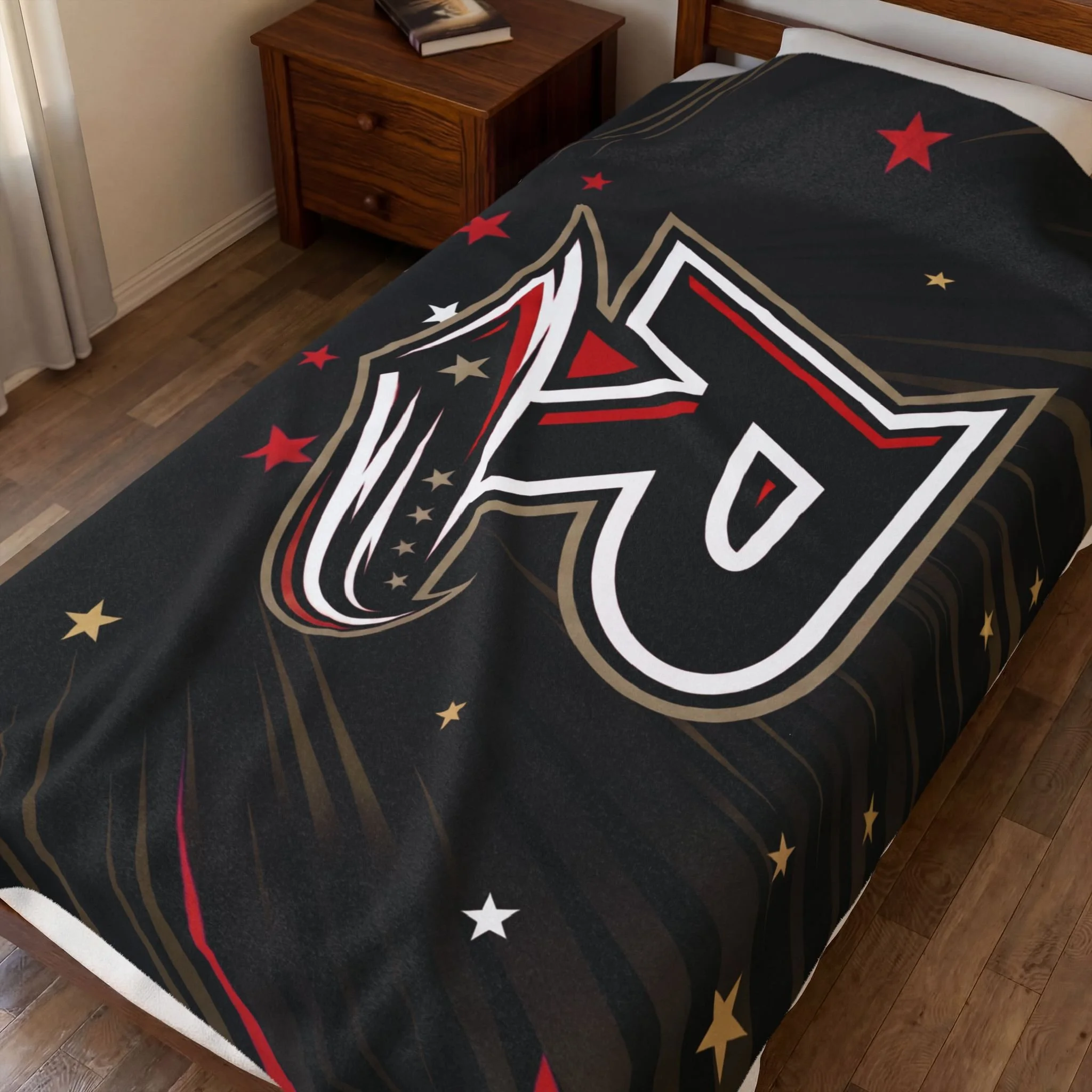Reckless Baseball Velveteen Plush Blanket | Navy Team Logo Throw
